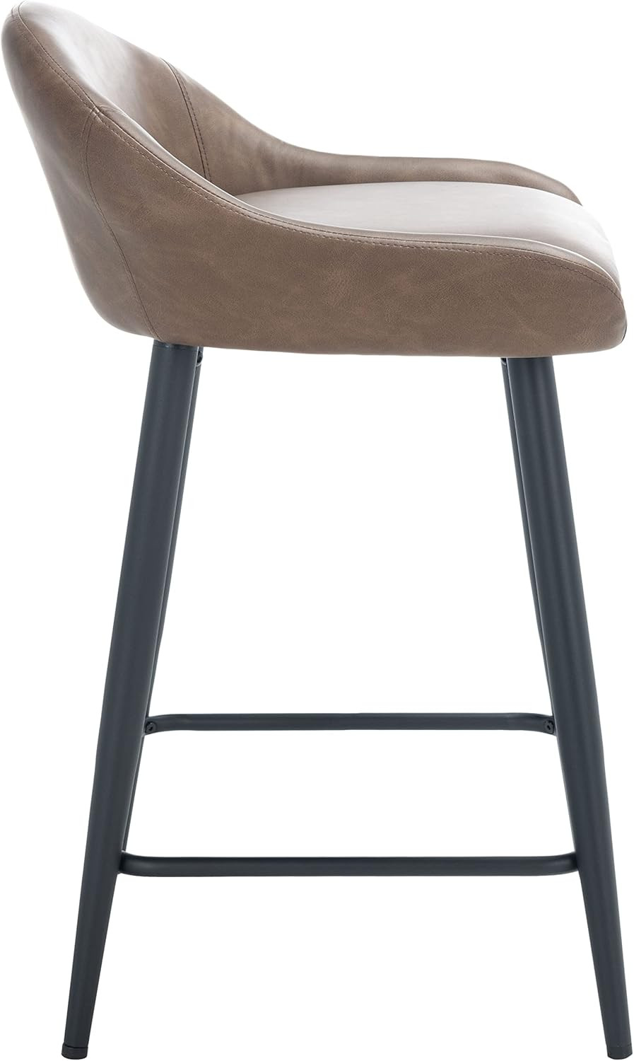 Anson Saddle Brown Faux Leather 25-Inch Counter Stool by Home