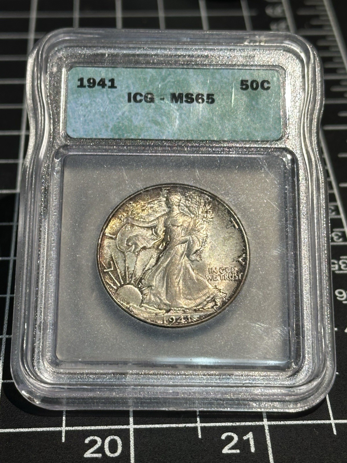 1941 Walking Liberty Half Dollar 50c ICG MS65