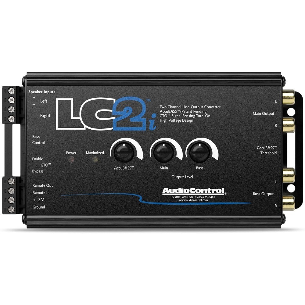 2-Channel Line Output Converter with Bass Restoration, for Adding Subwoofers and
