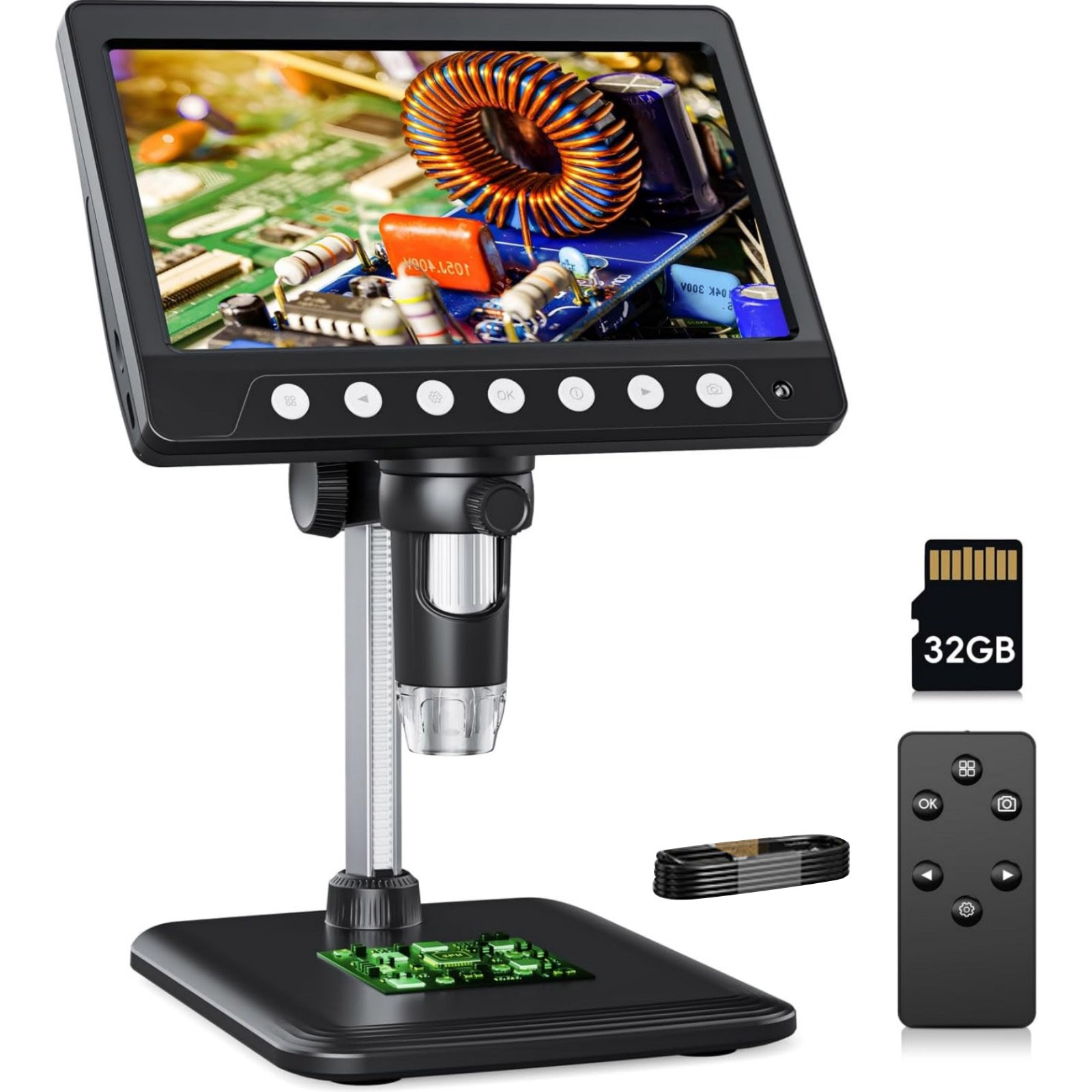 1200X 1080P 7 "IPS Screen Video Focusing Digital Microscope Camera Tool