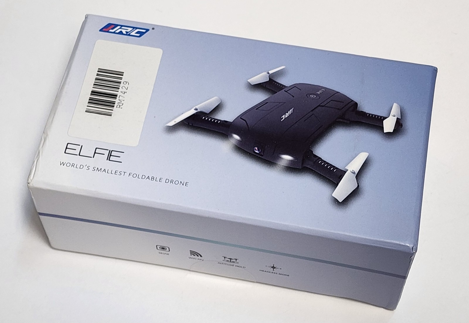 JJRC Elfie Selfie Foldable Pocket Quadcopter Drone box manual charger props bag