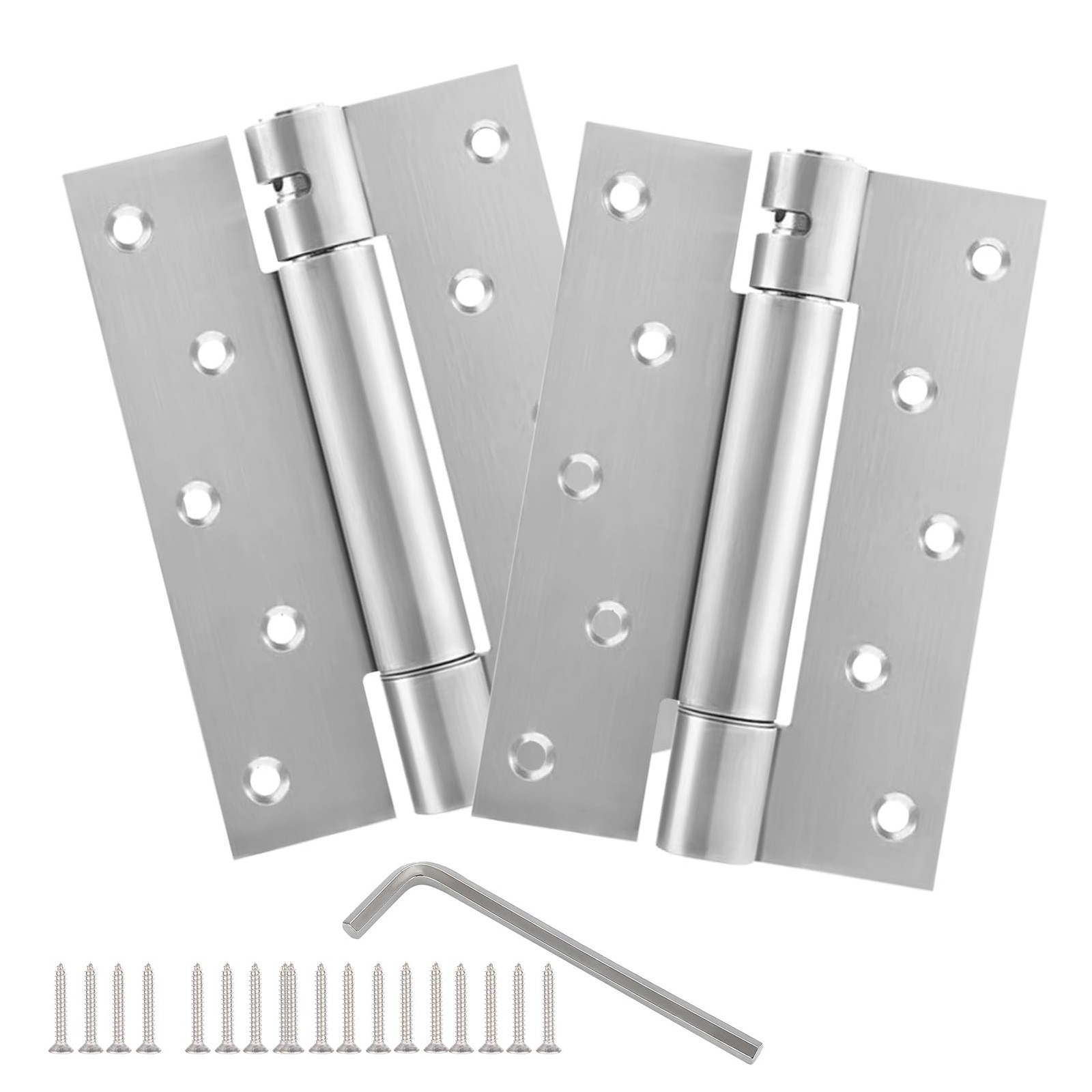 6 Inch Self-Closing Door Hinge Adjustable Spring Heavy Duty Hinge Stainless S...