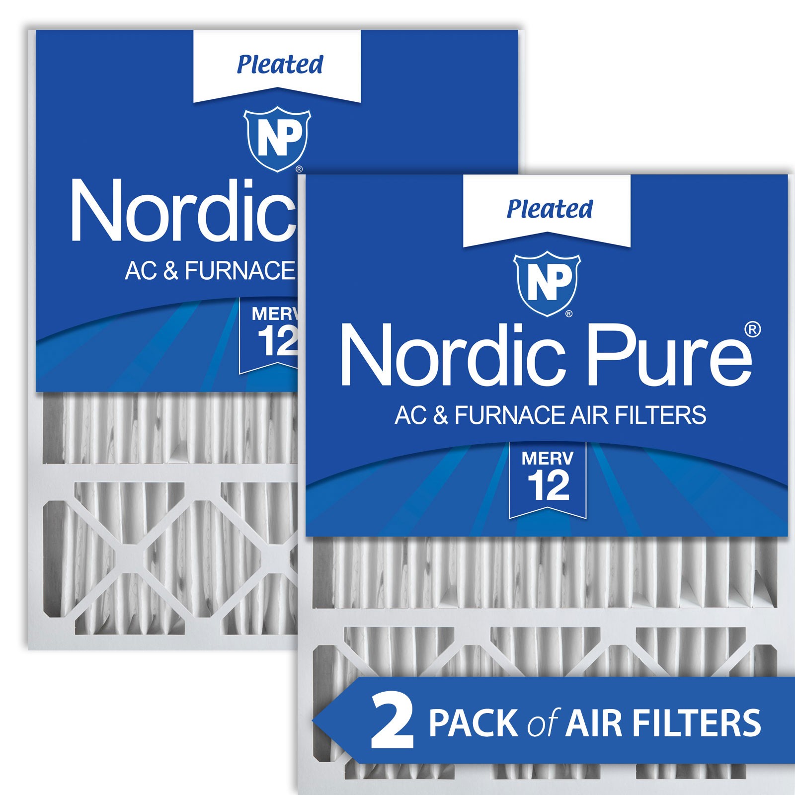 16x25x5 (4 3/8) Honeywell/Lennox Replacement MERV 12 Air Filters 2 Pack
