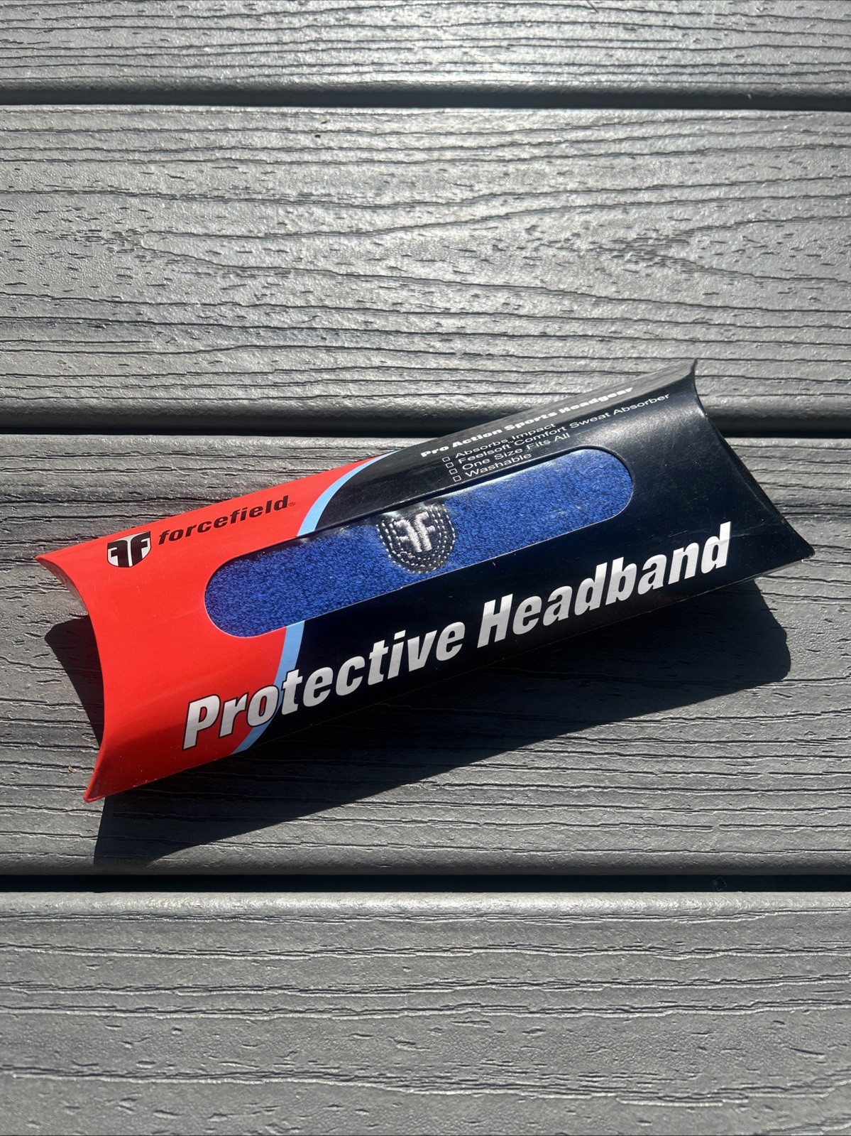 Forcefield Protective Headband Impact Reduction Adult/One Size Fits Most ~Blue~