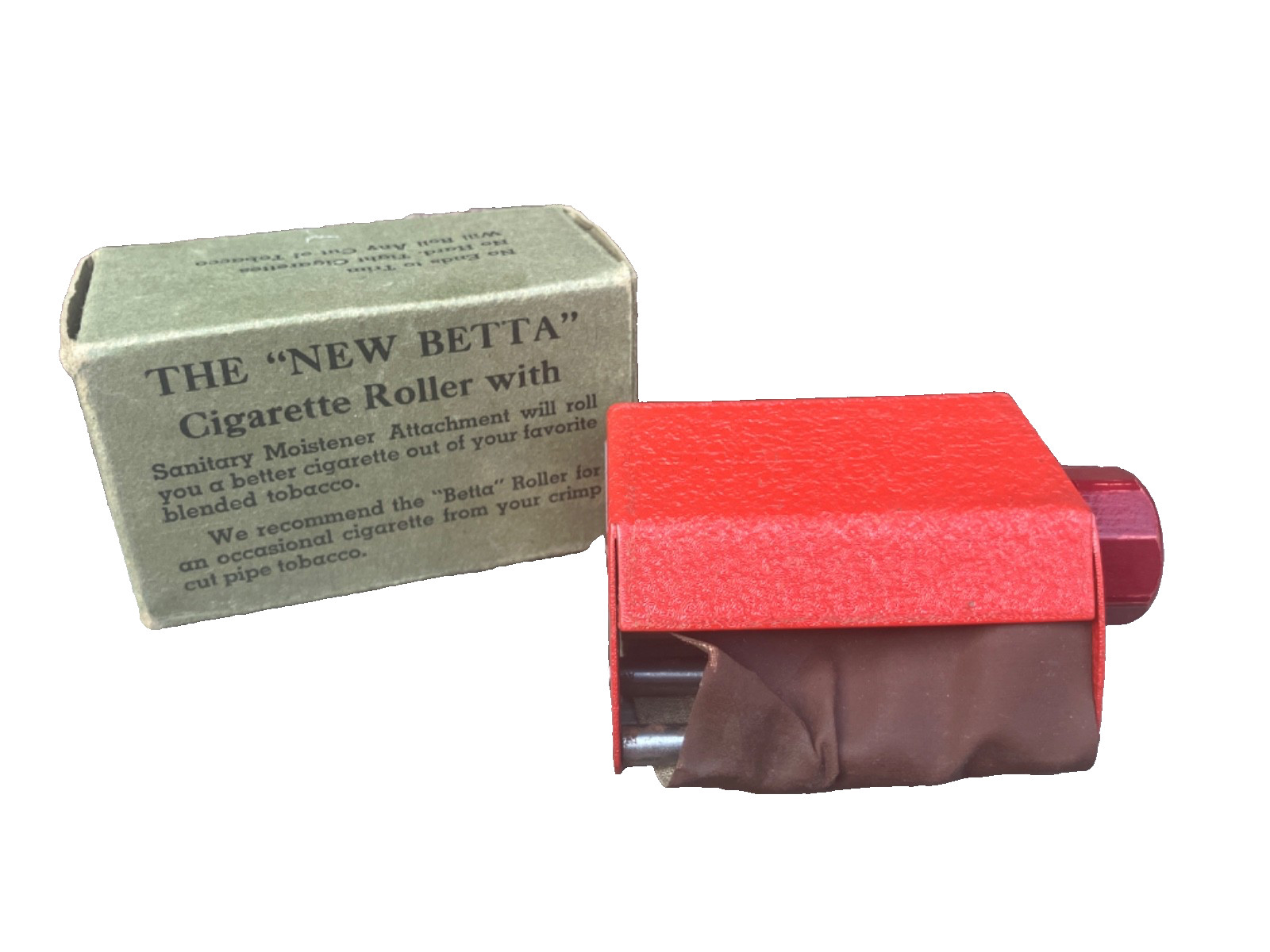 VTG BETTA CIGARETTE ROLLER w BOX AKRON OHIO