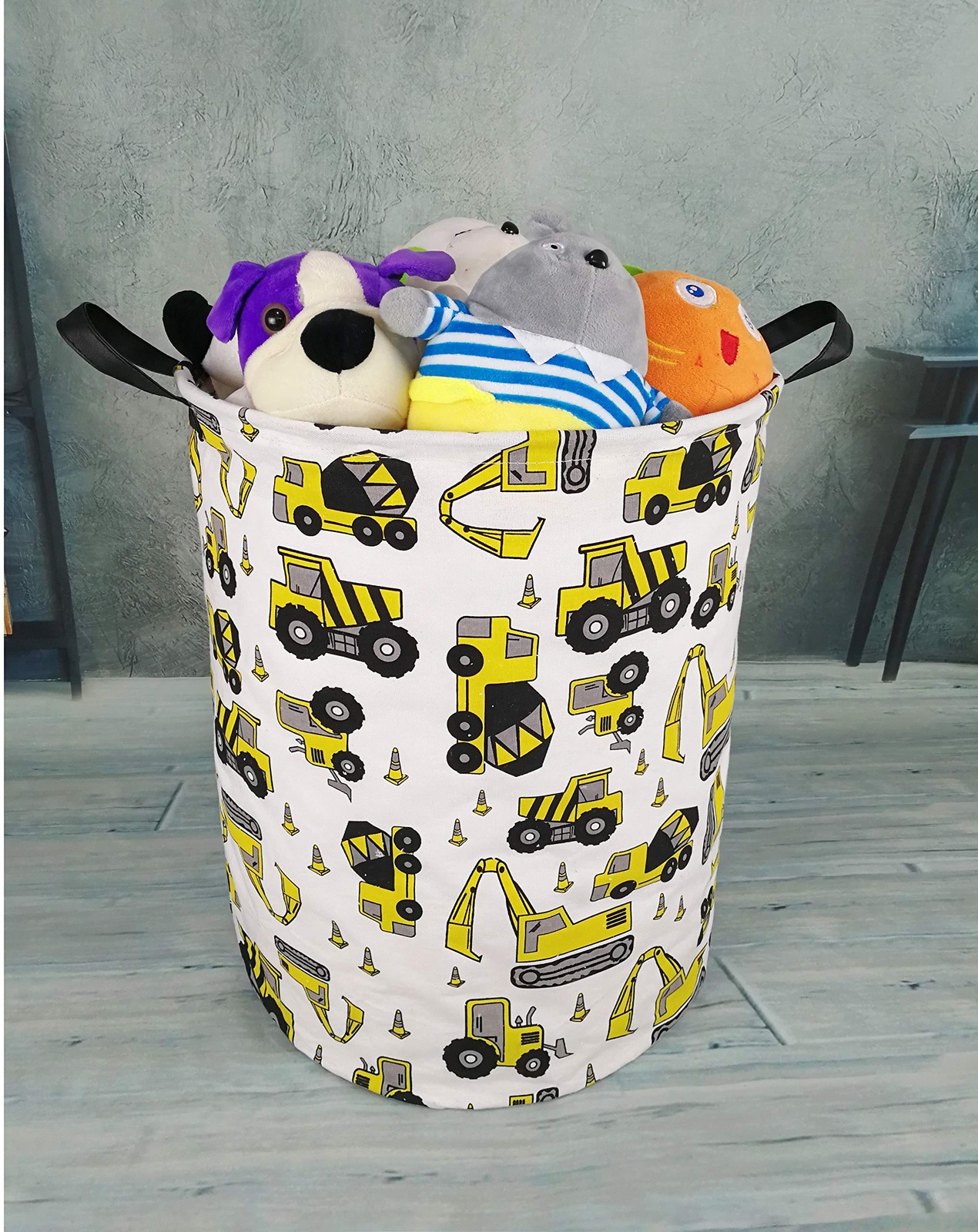 KUNRO Round Laundry Gift Basket Storage Hamper, Clothes Storage Organizer Bin...