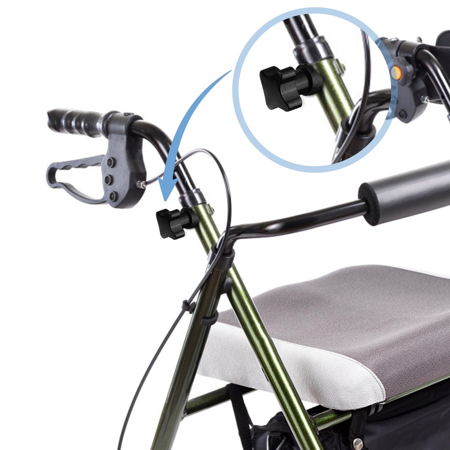 2 Sets Rollator Walker Replacement Arm Adjustment Knobs for Drive Rollator