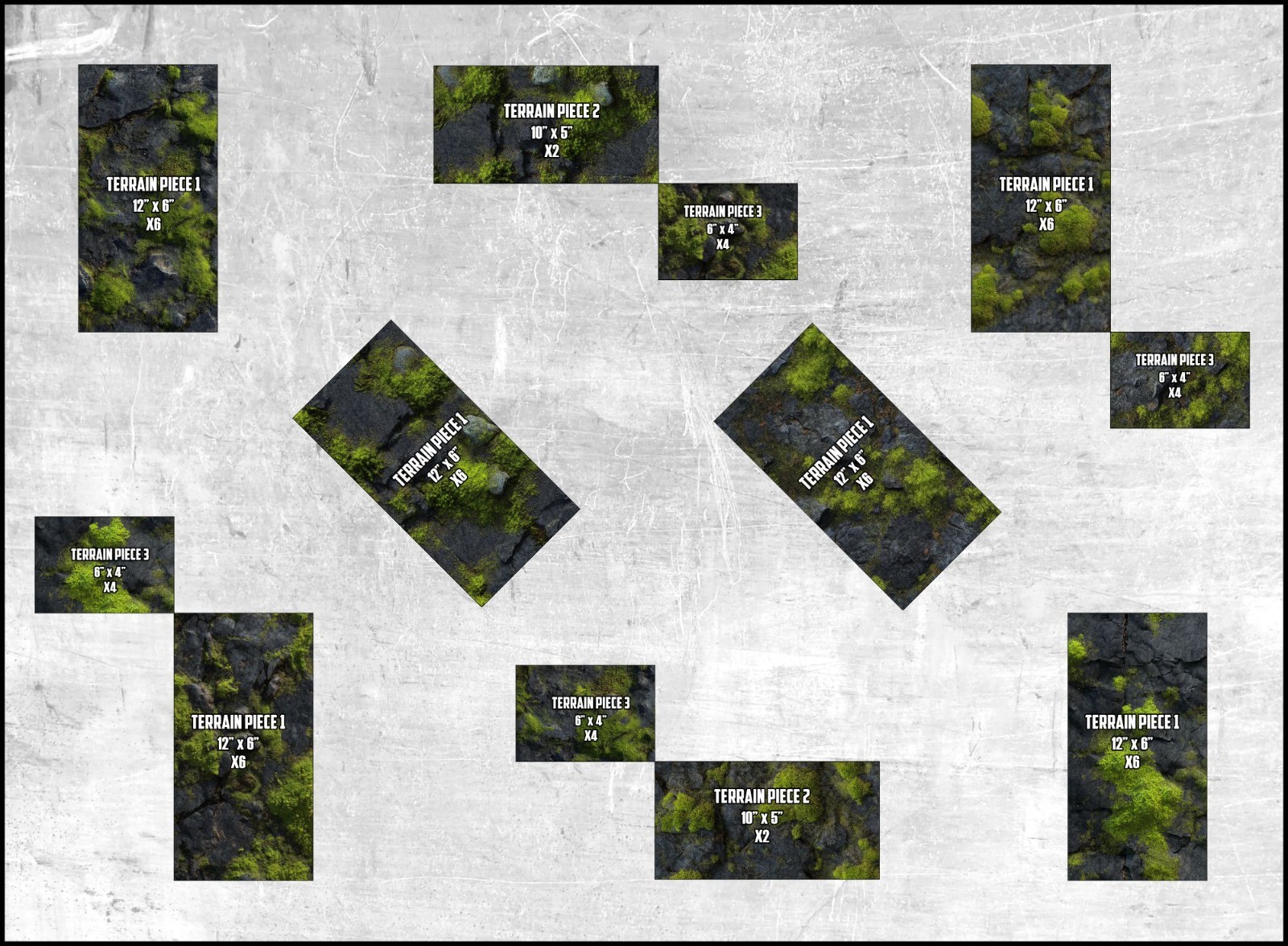 Neoprene Terrain Mats - Mossfell - Compatible w/ Warhammer 40K