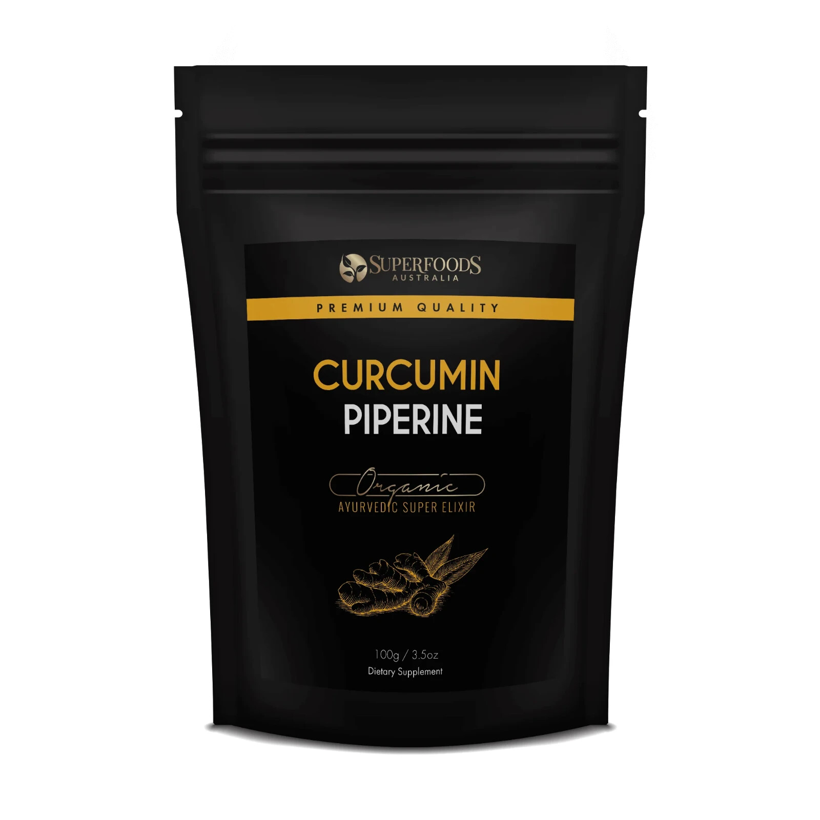 Curcumin Extract 95% + Piperine Extract 100g - High Quality Organic Extract