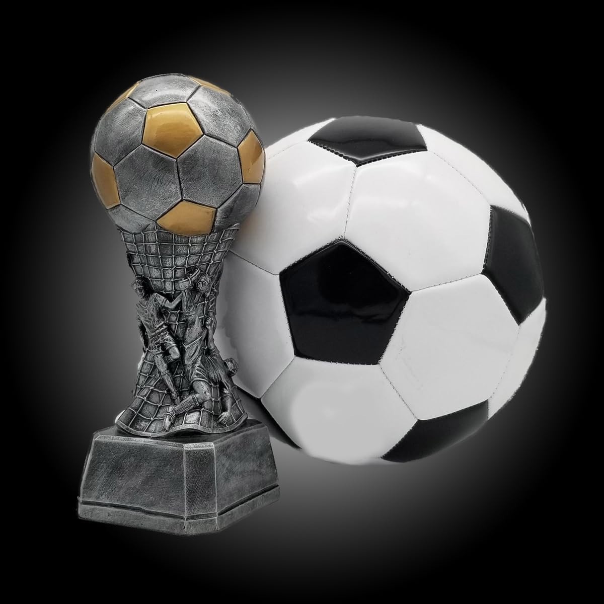 Soccer Tournament Trophy - Engraved Plate 9"