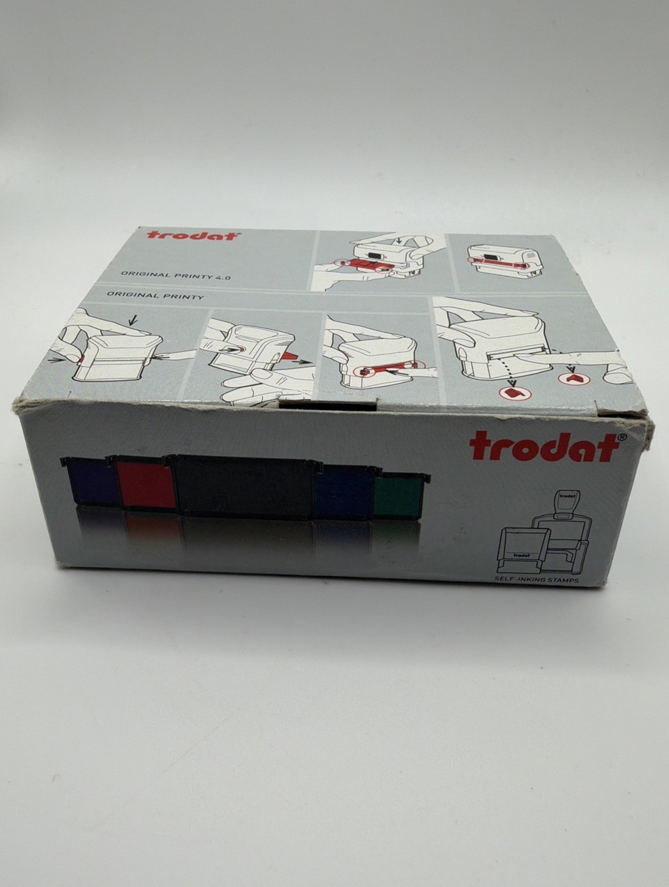 BOX OF 10 Black Replacement Ink Pad T4915 Self-Inking Stamp Original Printy 4.0