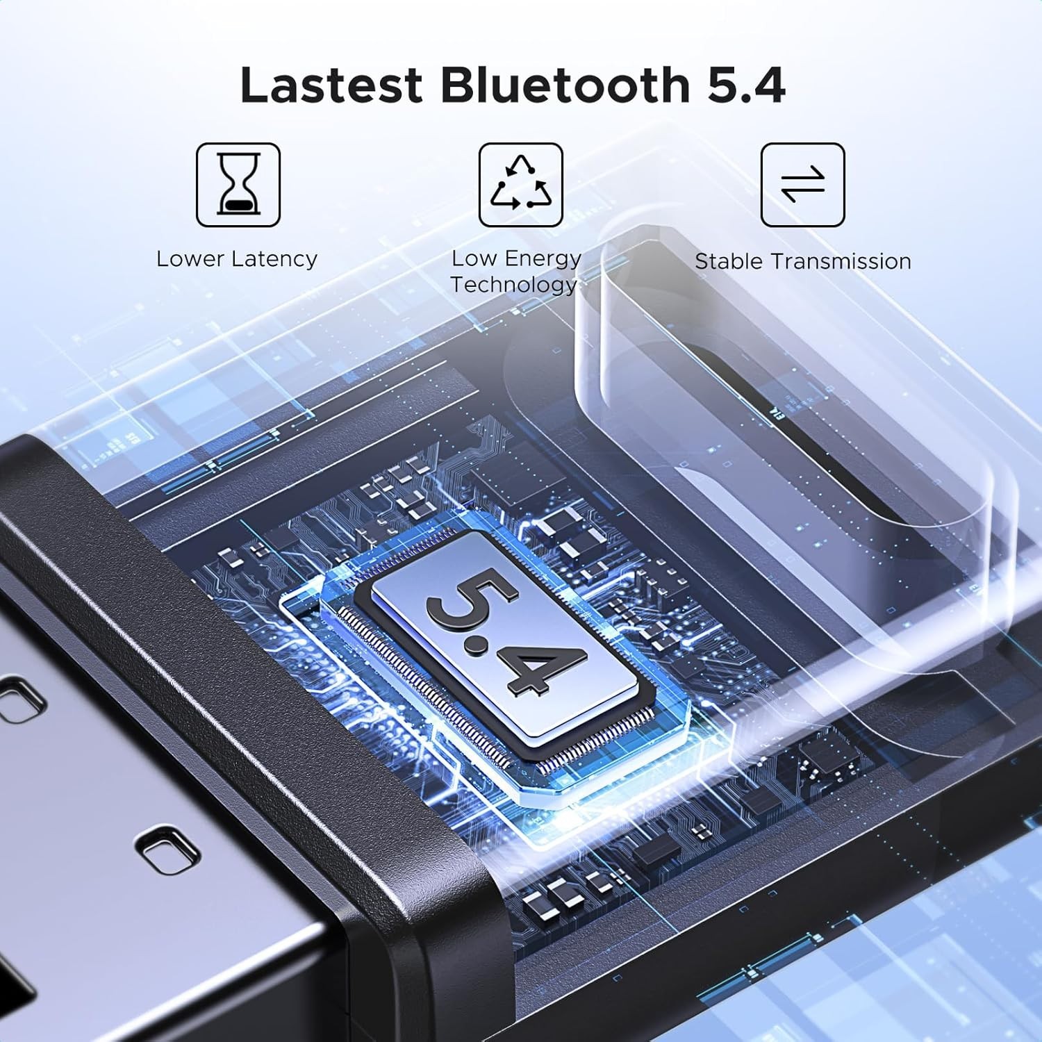 USB Bluetooth Adapter, 5.4 Dongle for PC, Plug & Play Windows...