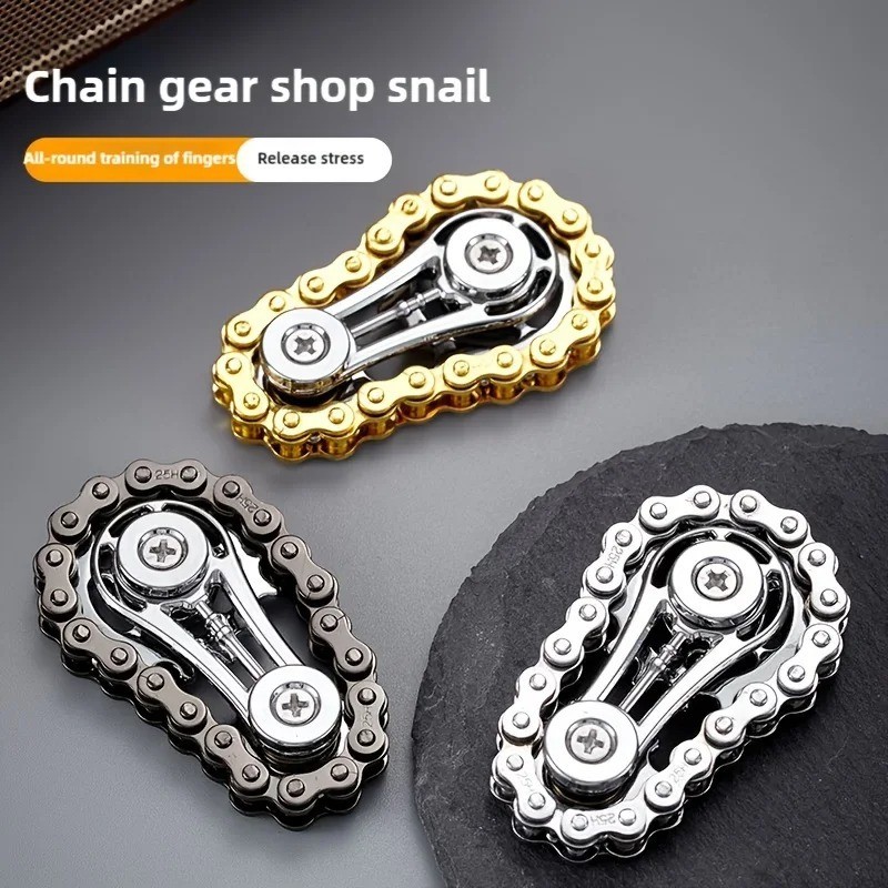 Metal Sprocket Fidget Spinner Fingertip Gyro EDC Toy Antistress Anxiety Adult **