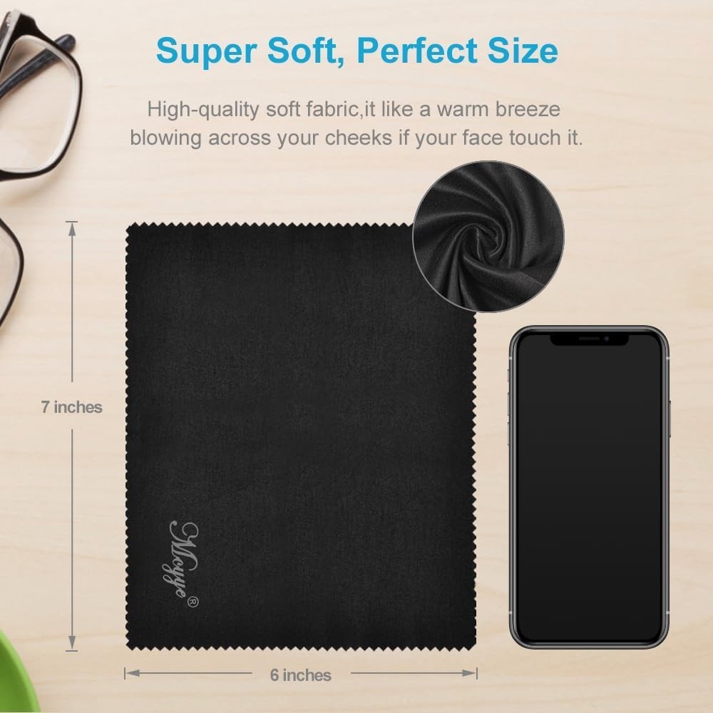 8 Pack Microfiber Cleaning Cloths for Glasses Screens Lenses Electronics