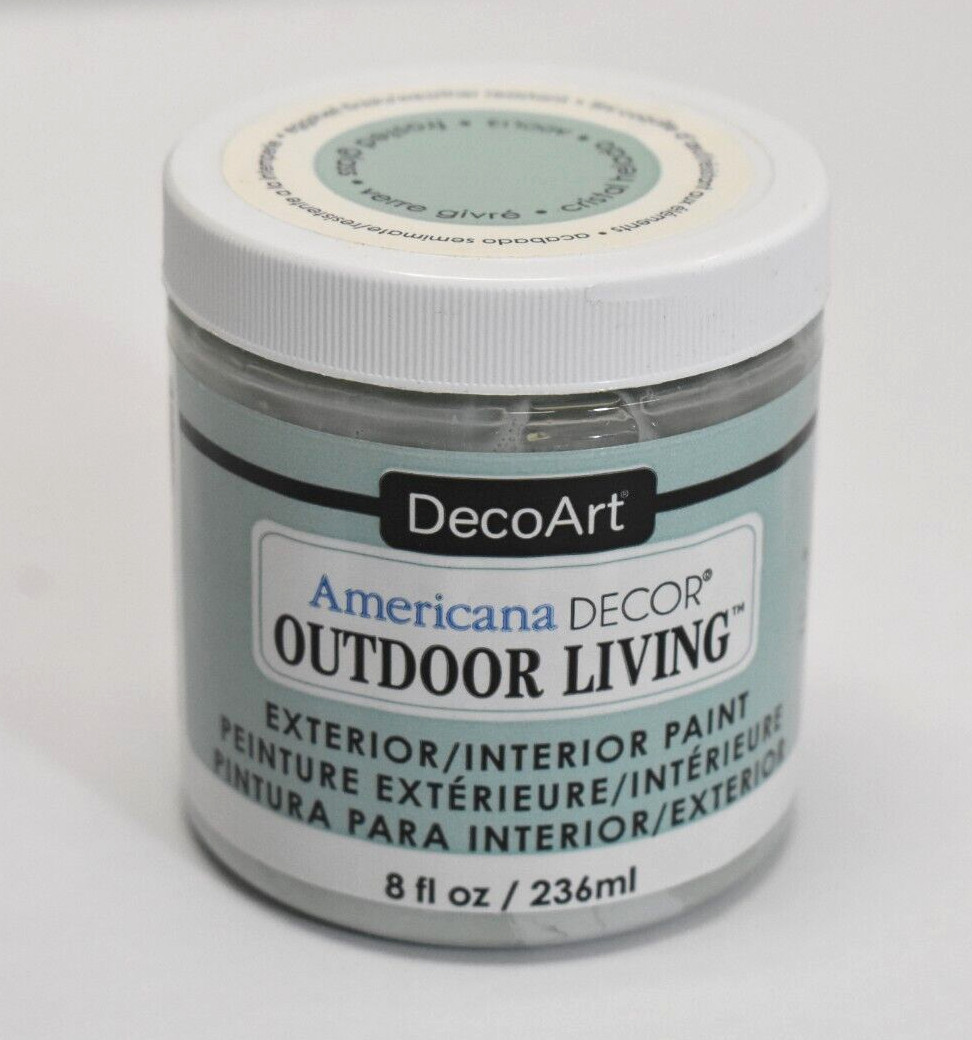 Americana Decor ADOL13 Outdoor Living Craft Paint Frosted Glass 8oz Unsealed