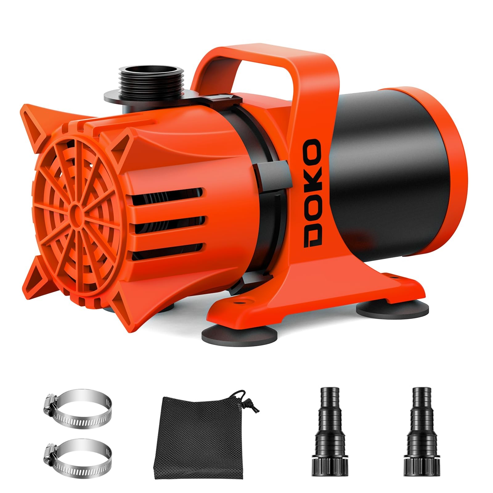 1800GPH Submersible Water Pump, 180° Ajustable Pond Pump with 20FT Power Cord...