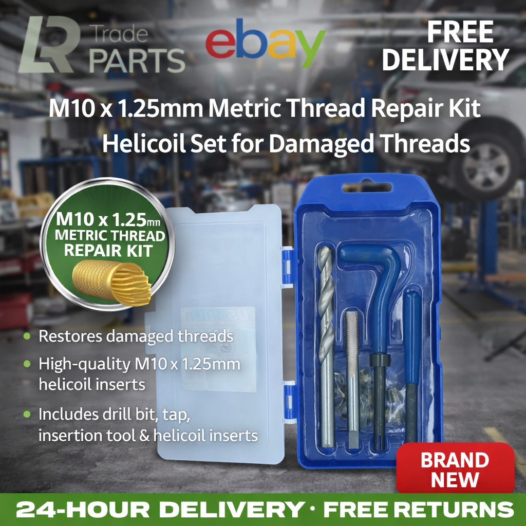 M10 x 1.25mm Metric Thread Repair Kit Helicoil Set for Damaged Threads
