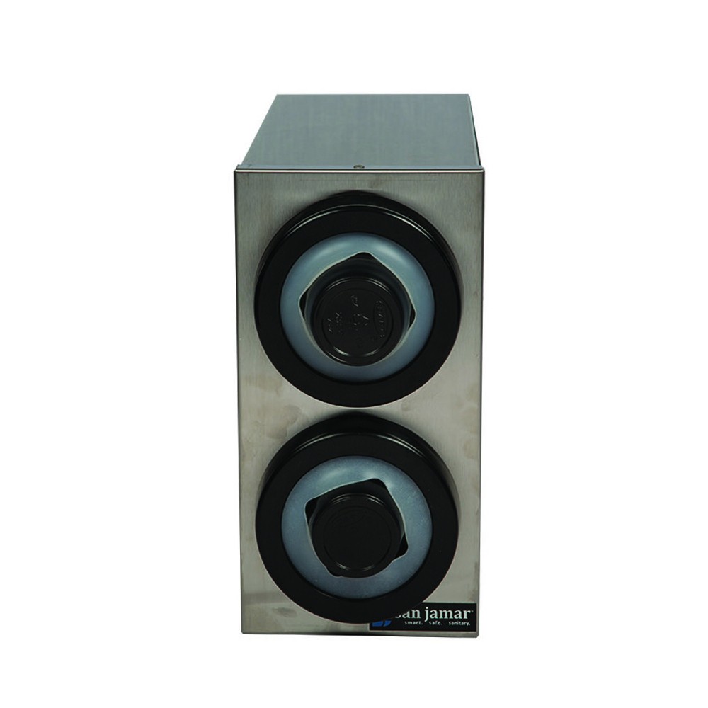 San Jamar SANC9002 Double Portion Cup Stainless Cabinet