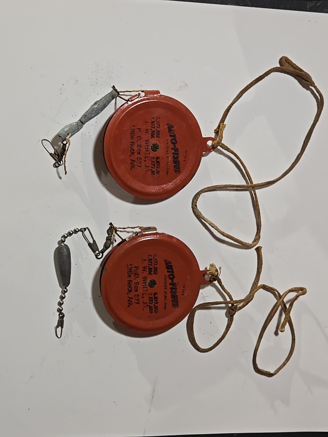 Vintage Whites Auto-Fisher Fishing Reels- Pine Bluff & Little Rock, AR Lot Of 2