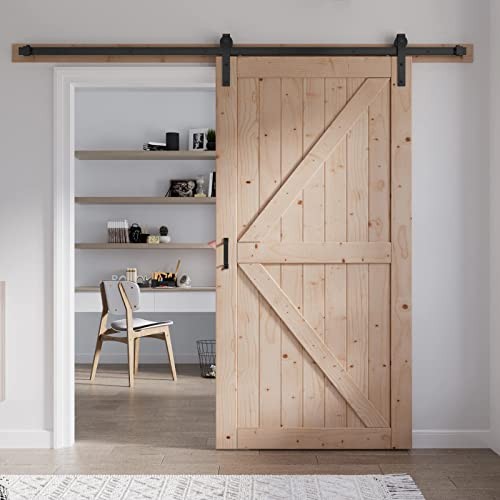 Wood Barn Doors 42in x 84in with Hardware Kit Included, K Shape | Need to