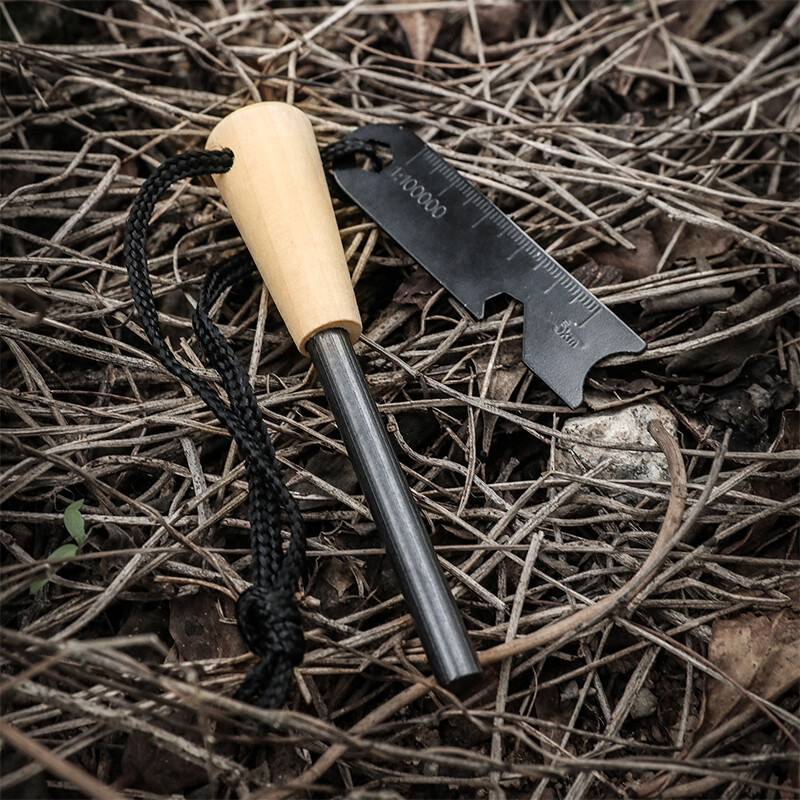 1PCS Ferrocerium Rod Fire Starter w/ Handle and Steel Scraper Flint Sticks Kit