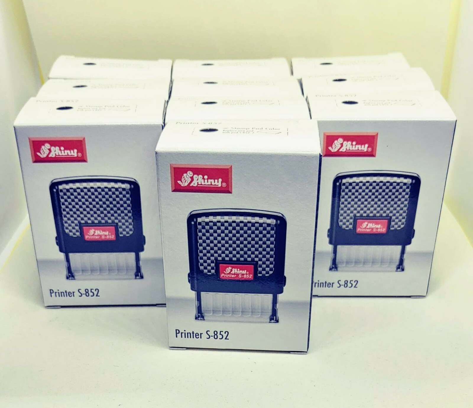 Shiny Printer Self Inking Stamp S-852 Set of 10 Stamps