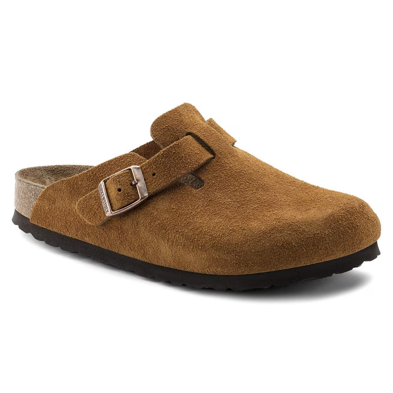 Birkenstock Boston Soft Footbed Clog Mink Suede Unisex Comfort Slip-On Sandals