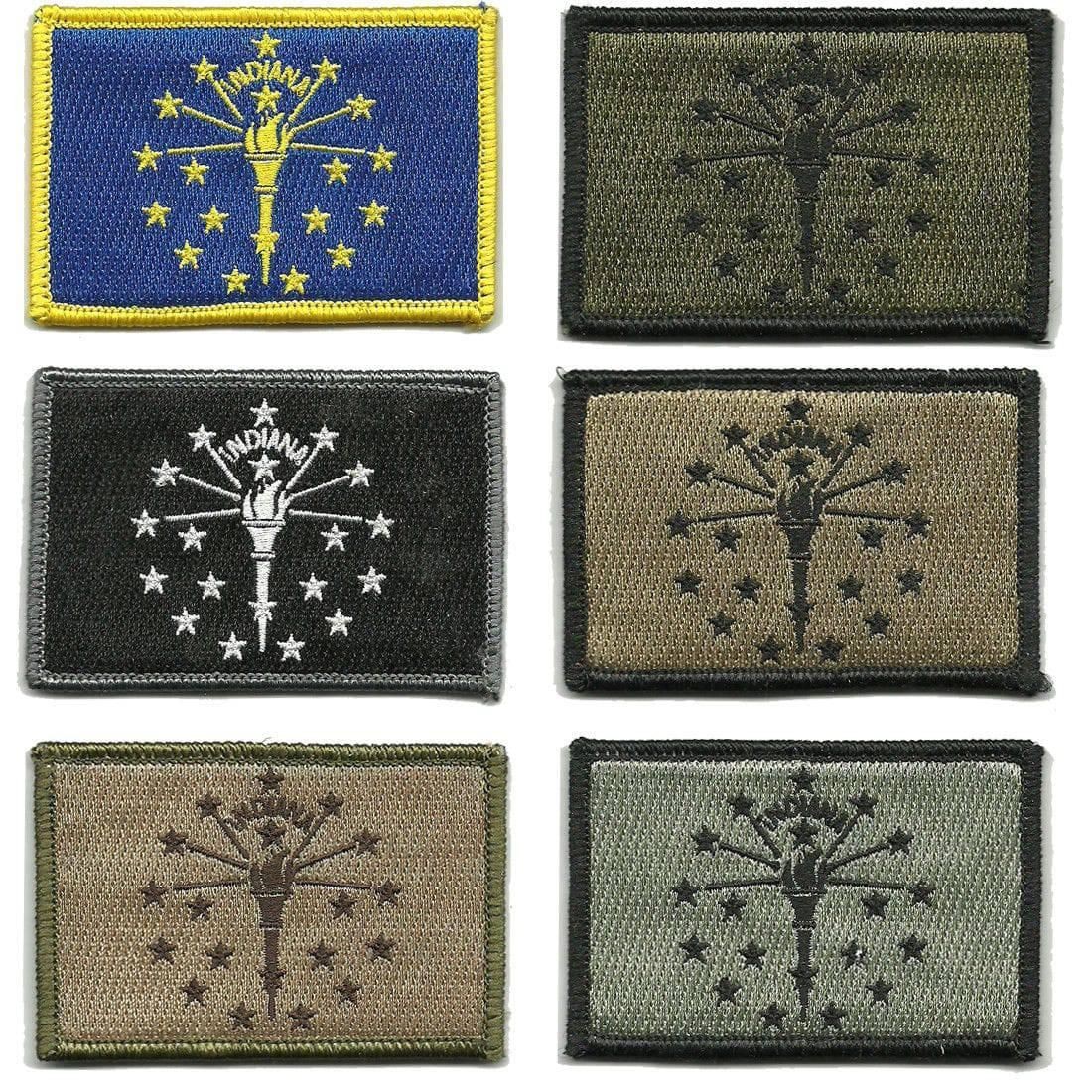 BuckUp Tactical Morale Patch Hook Indiana Indianapolis State Patches 3x2"