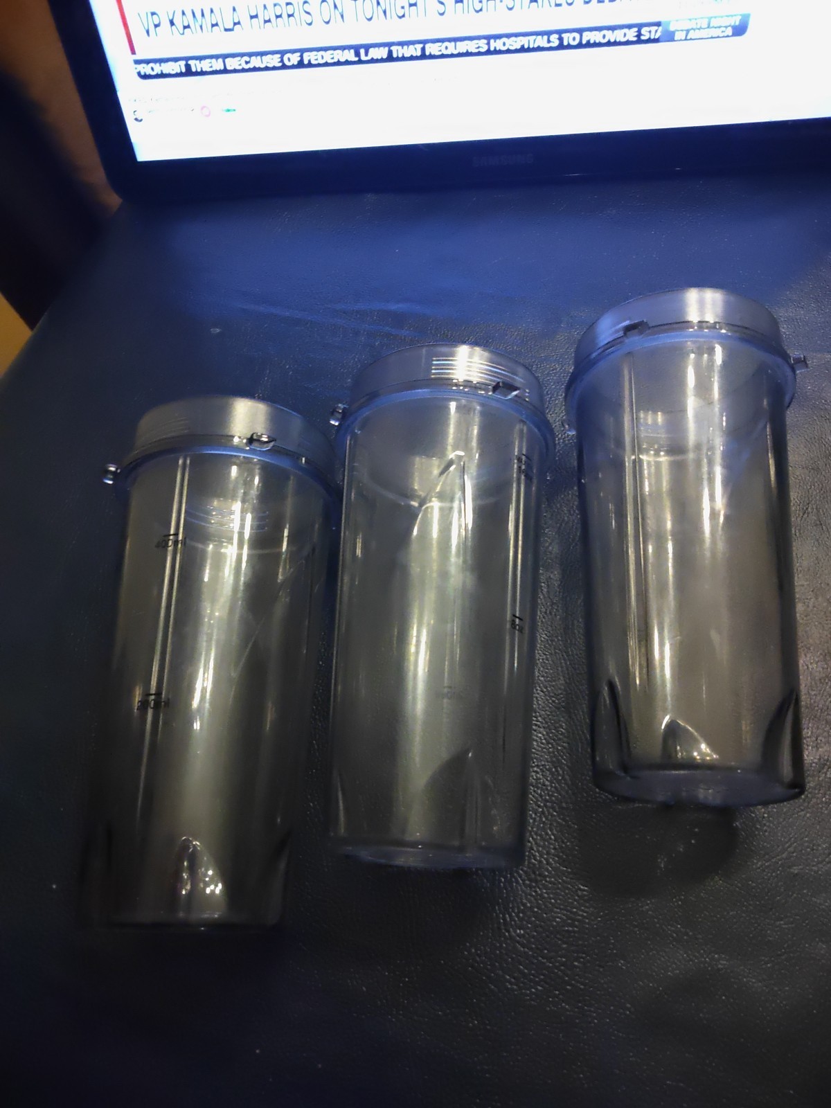 (3) 16 oz Cups NO LIDS  303KKU 356KKU800 for Nutri Ninja