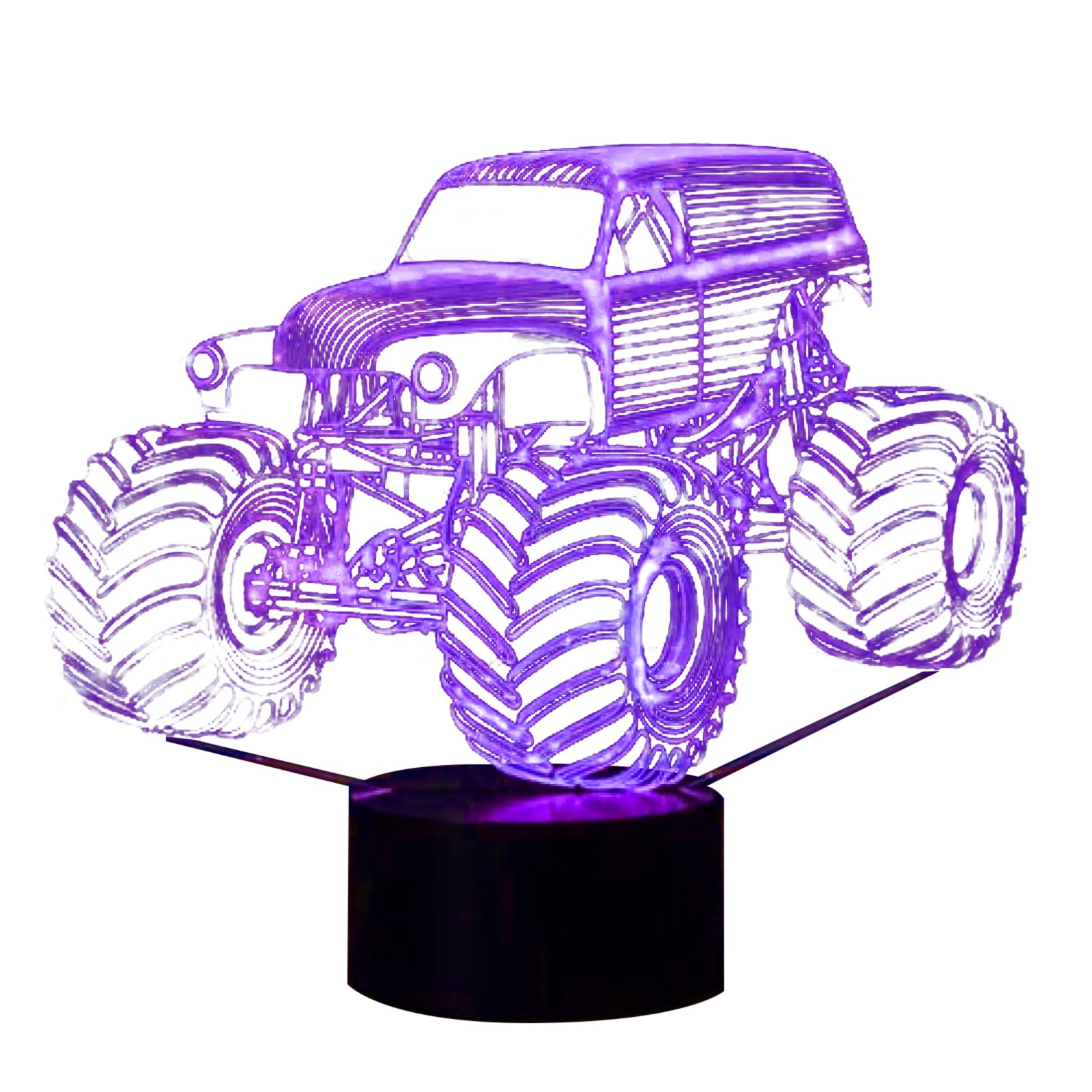 New 7-Color Change Large Grave Digger Monster Tractor 3D Desk Lamp Night Light G