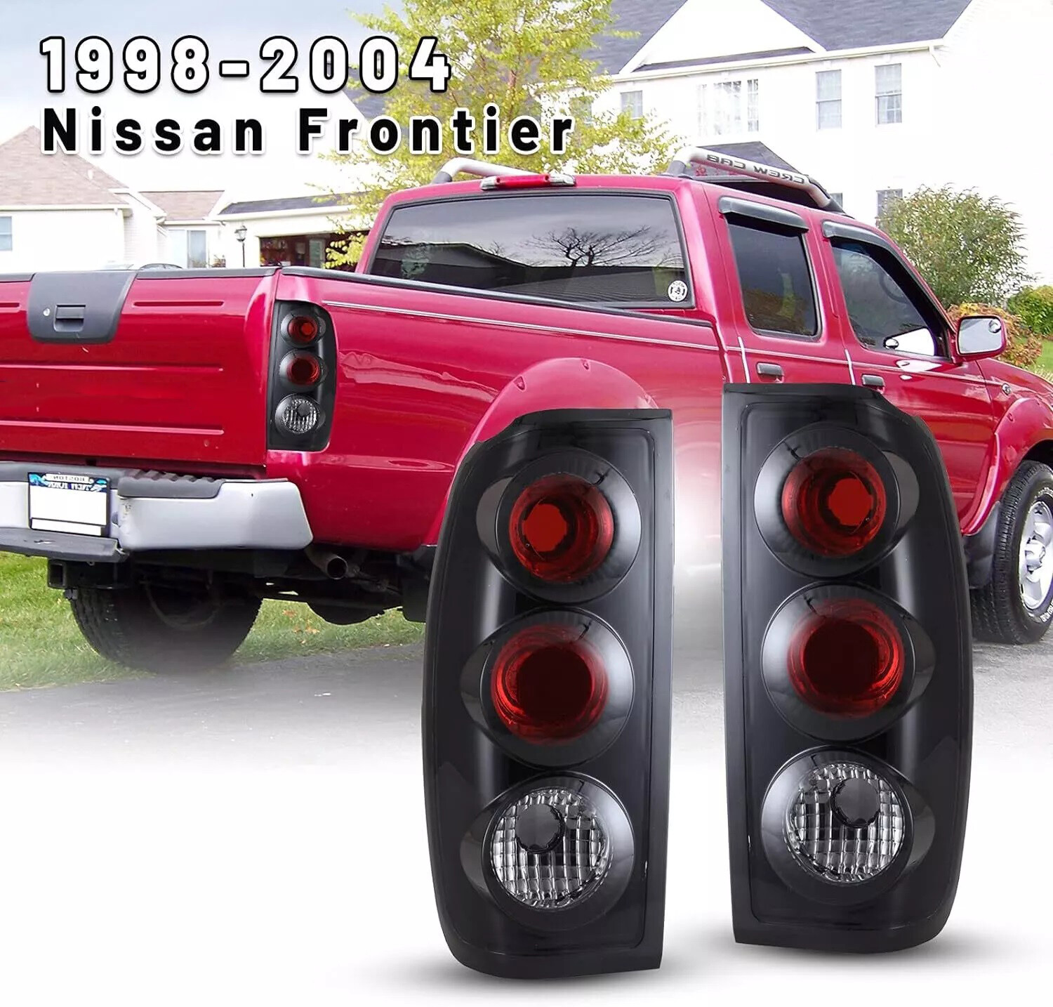 Tail Lights For 1998-2004 Nissan Frontier Replace Brake Rear Lamps Left+Right