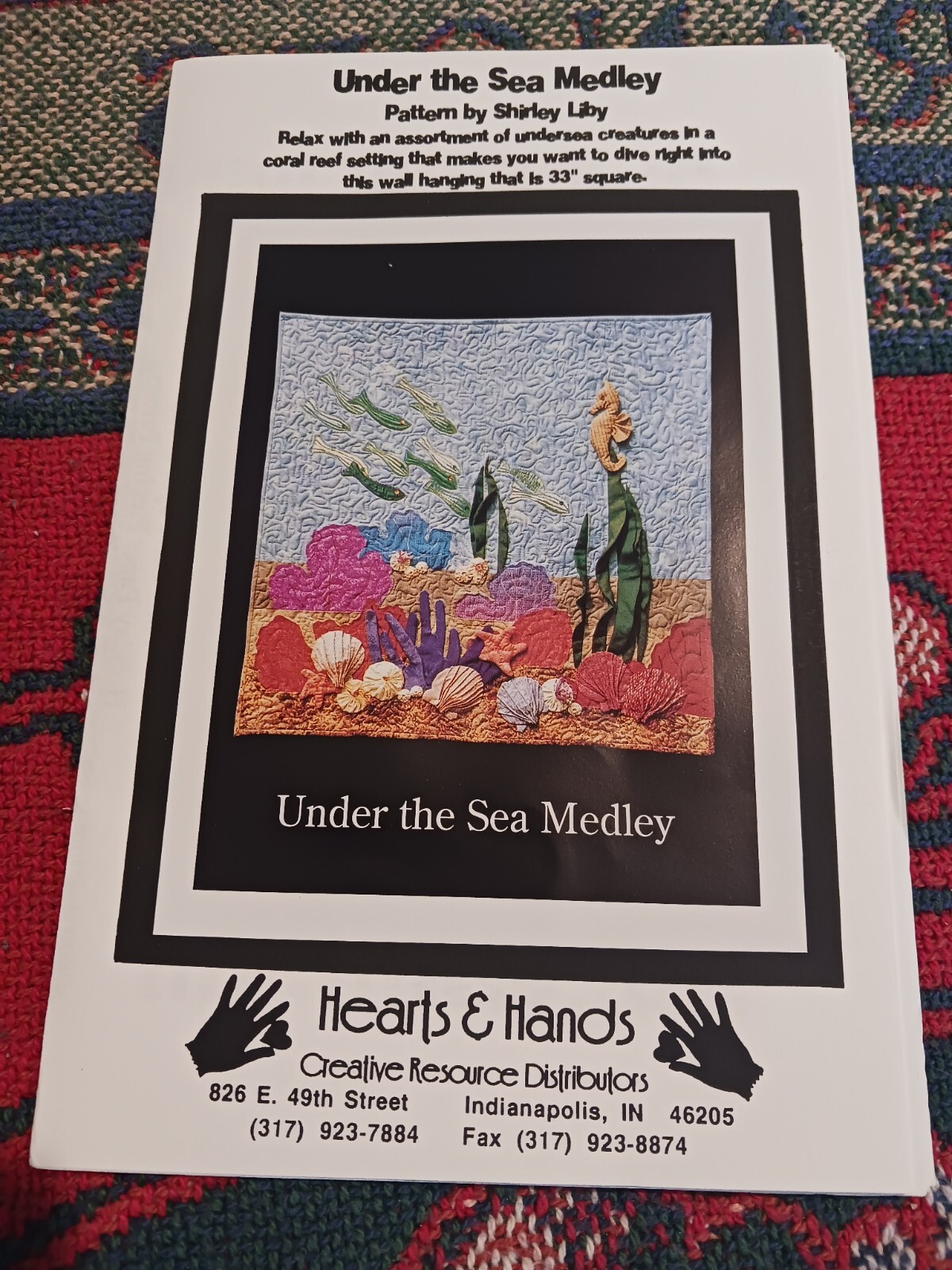 Under The Sea Medley Pattern Wall Hanging Hearts & Hands Shirley Liby NIP