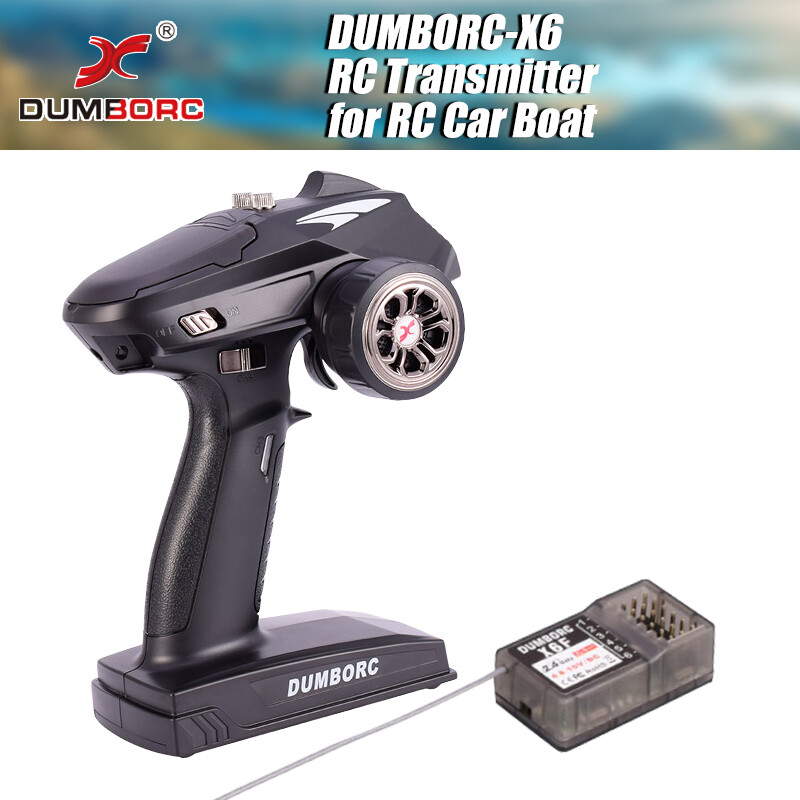 DUMBORC-X6 6CH 2.4G Mixed Mode RC Transmitter with X6F Receiver for RC Car Boat