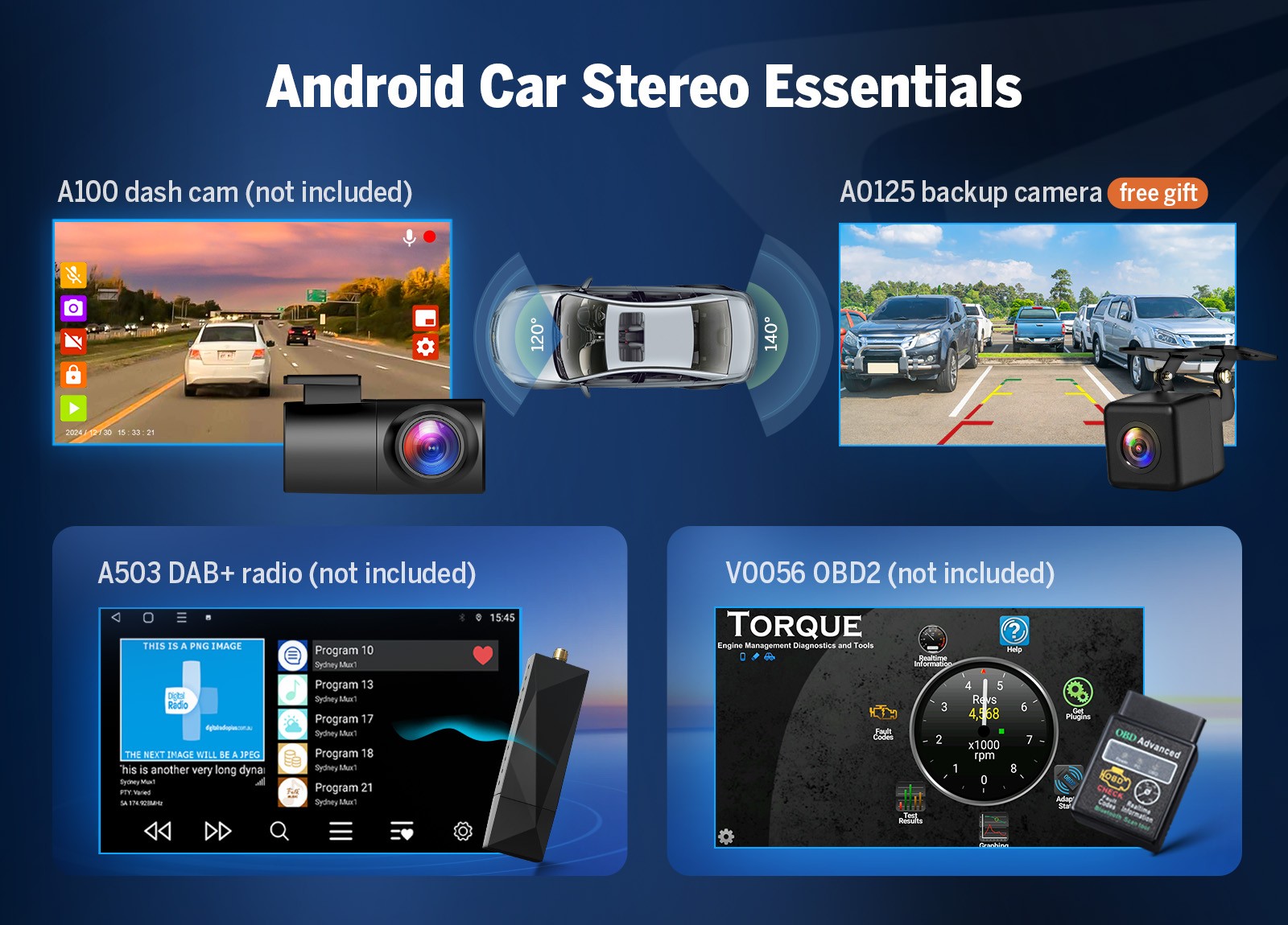 Eonon HAC2X7 10.1"Android 14 Car Radio GPS WiFi Head Unit for Honda Accord 08-12