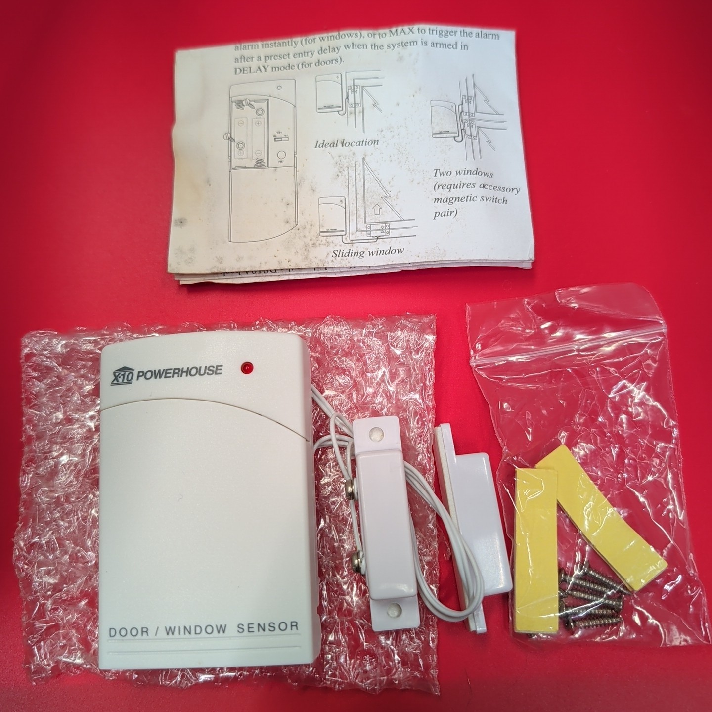 X10 Door & Window Sensor Model DS10A Powerhouse X10 Security White New