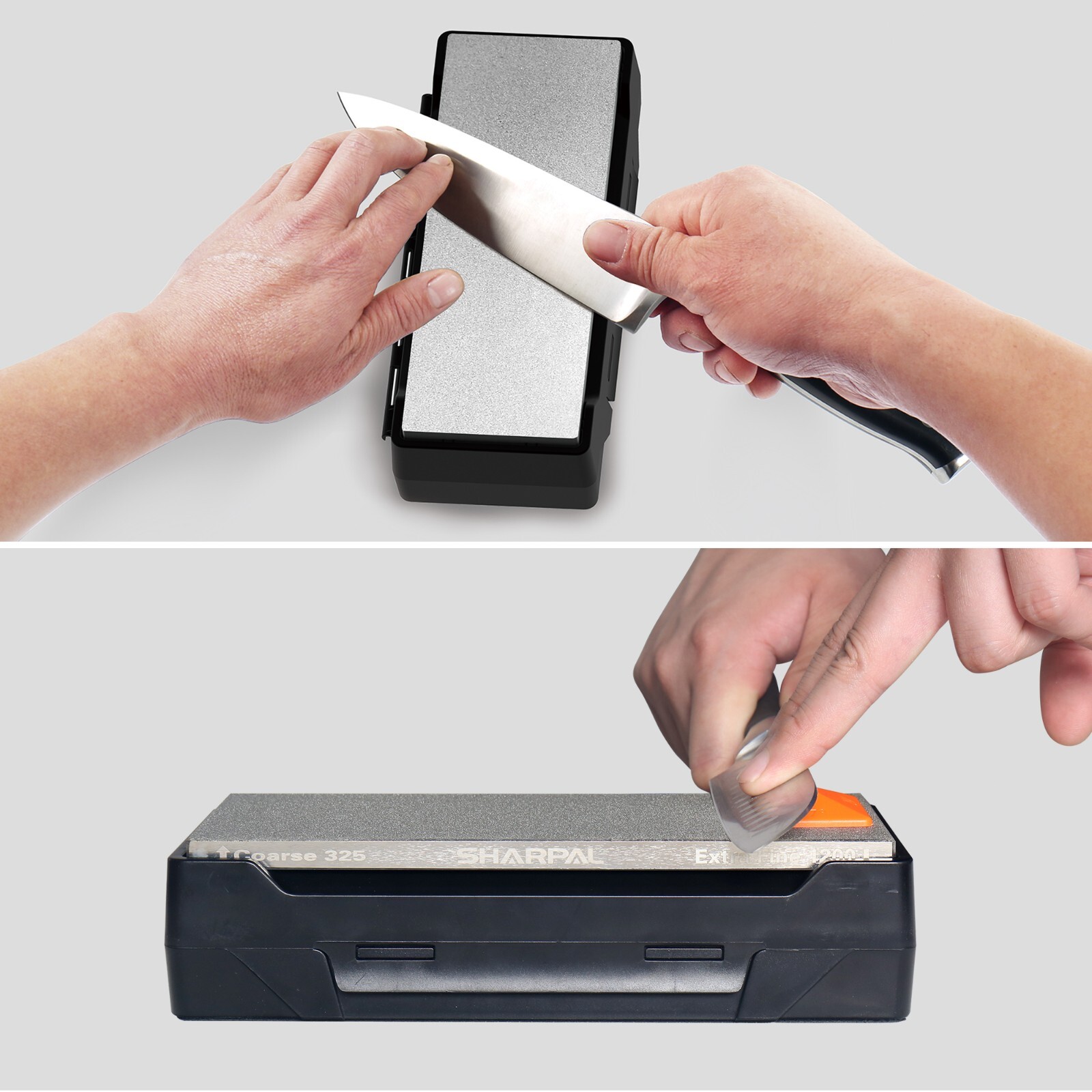Doublesided Diamond Sharpening Stone Whetstone Knife Sharpener with Storage Base