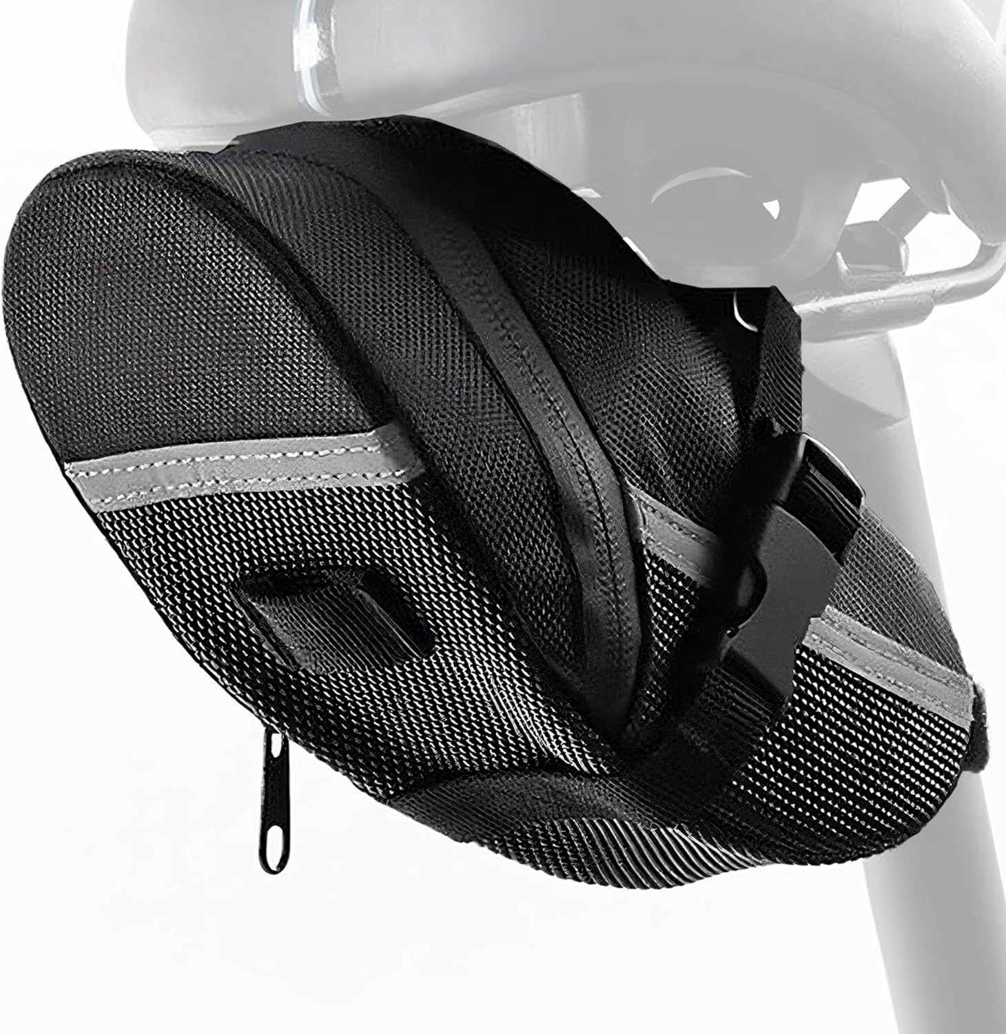 Bike Bag under Seat – Waterproof Bicycle Saddle Bag with Reflective Strip, Compa