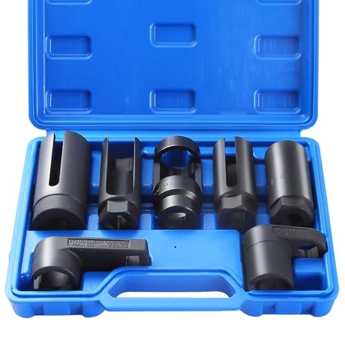 7PCS Oxygen Sensor Socket, Universal O2 Sensor Removal & Installation Blue