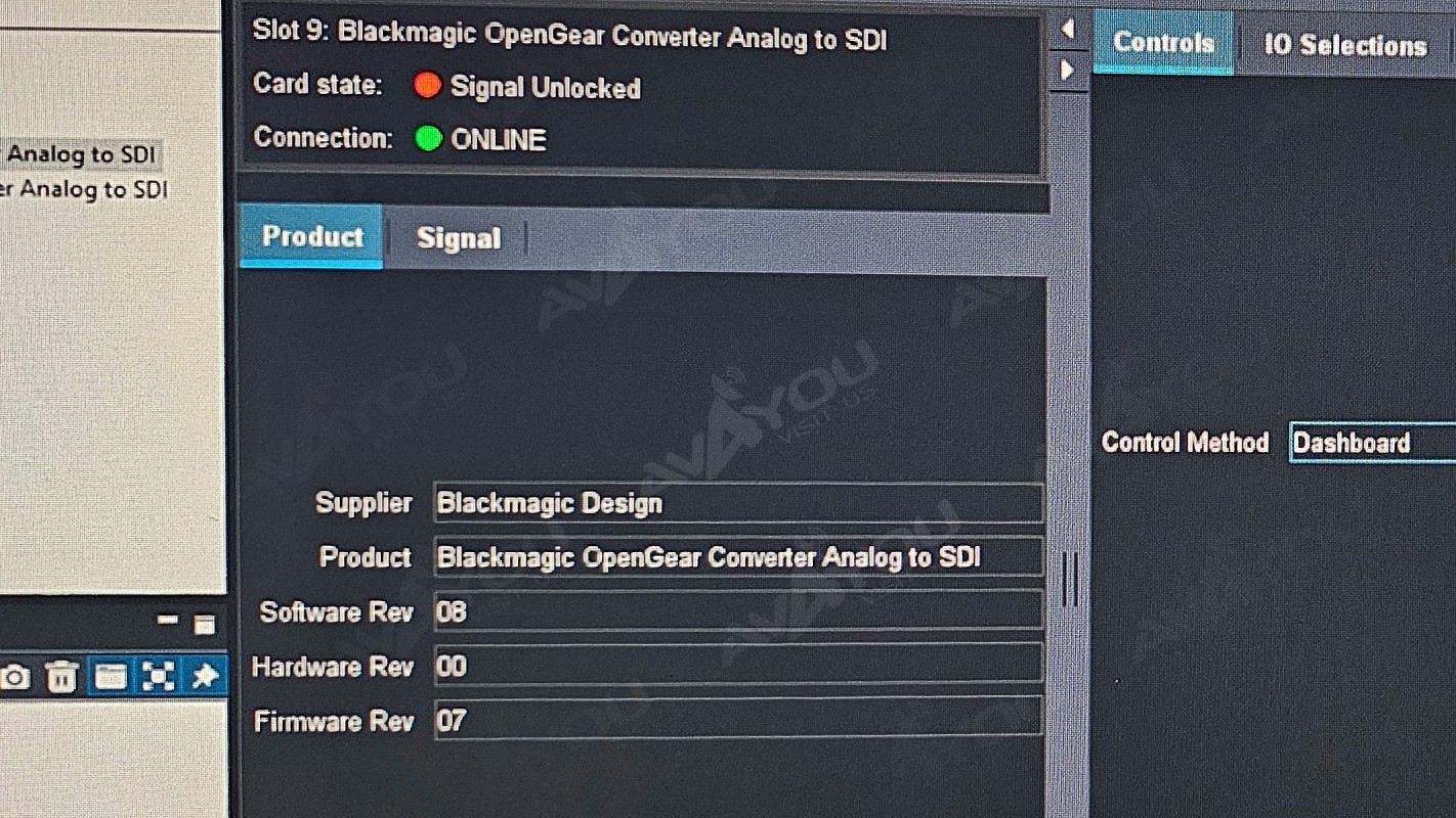 BMD Blackmagic Design openGear Converter Analog to SDI with Embedded Audio