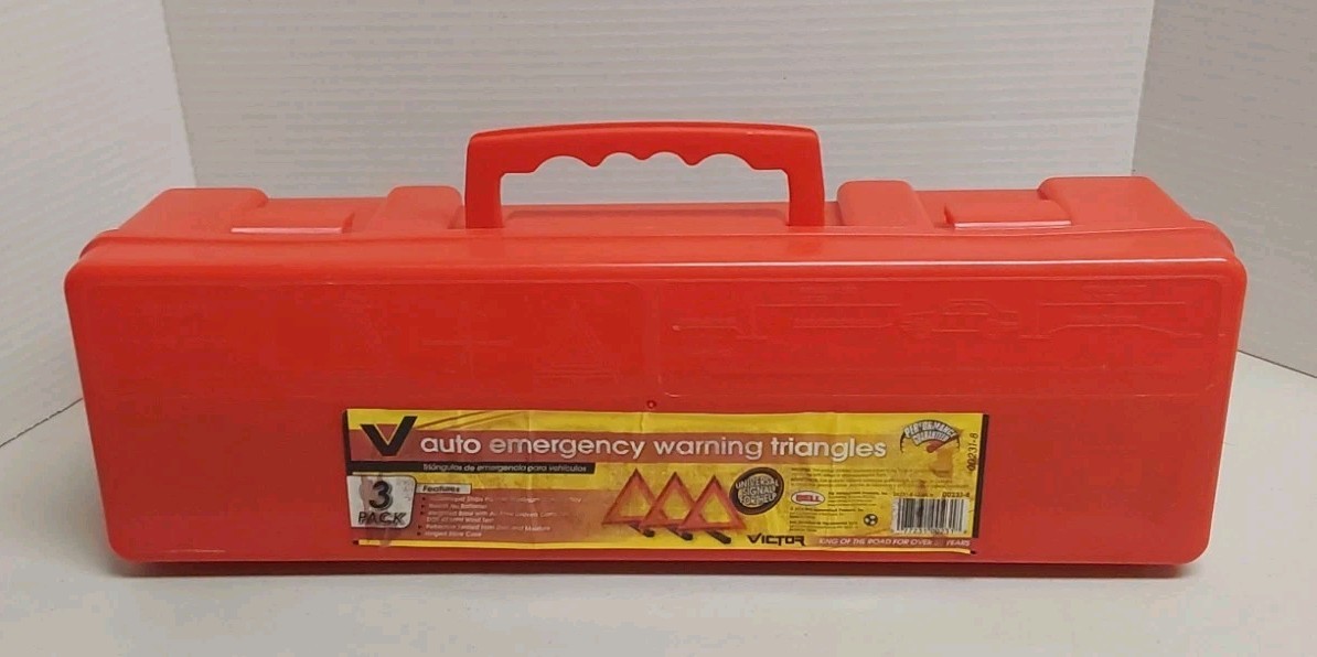 Victor Emergency Warning Triangle 3pack 00231-8 Dot Approved - Unused