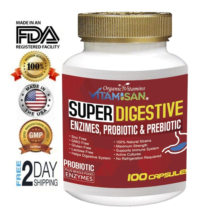 Probiotics 100 Billion CFU Potency Digestive Immune Health 100 Capsules DIGESTIV