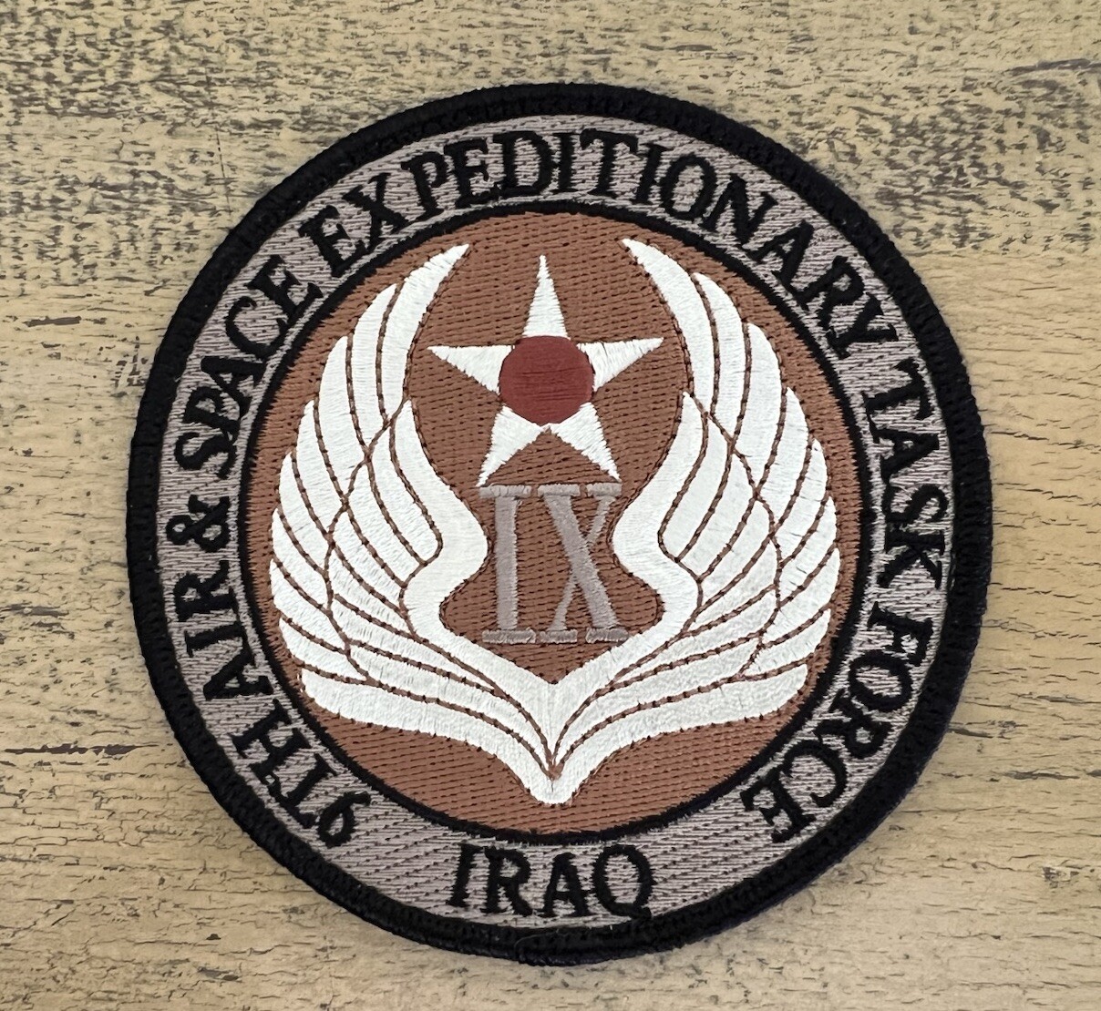 9th Air & Space Expeditionary Task Force Patch Iraq Hook And Loop
