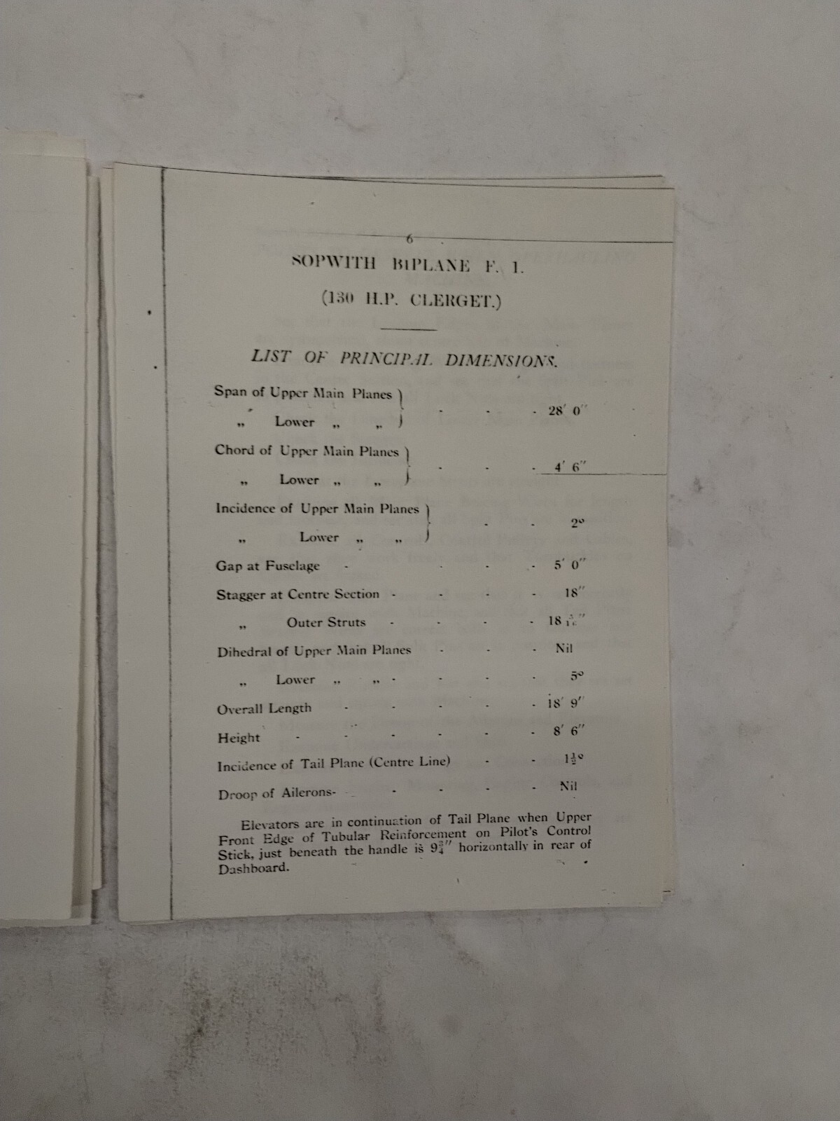 Sopwith Biplane F.I. (130 H.P. Clerget) Rigging Notes-Copy
