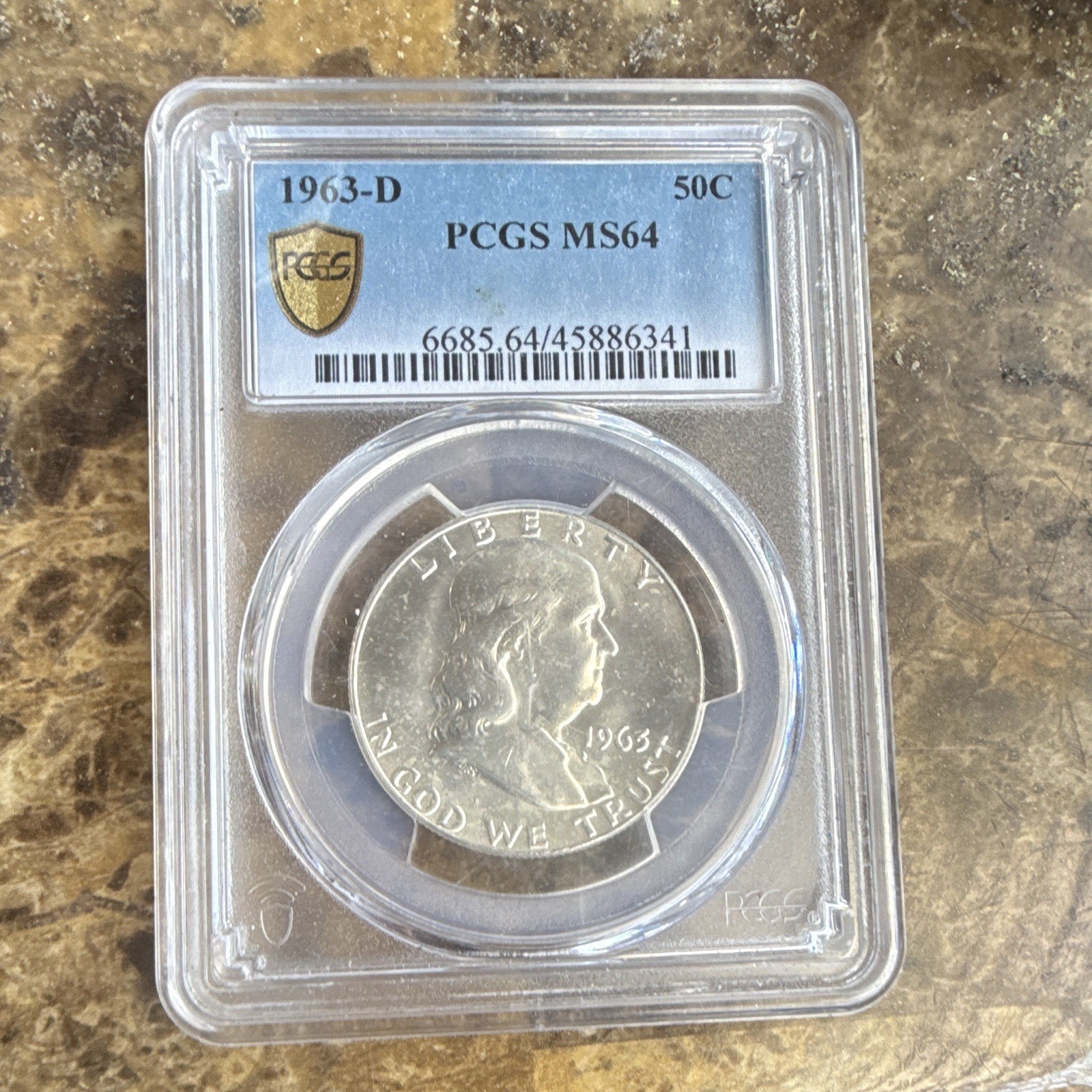 1963-D Franklin Half Dollar PCGS MS64 Silver 50C Uncirculated Denver