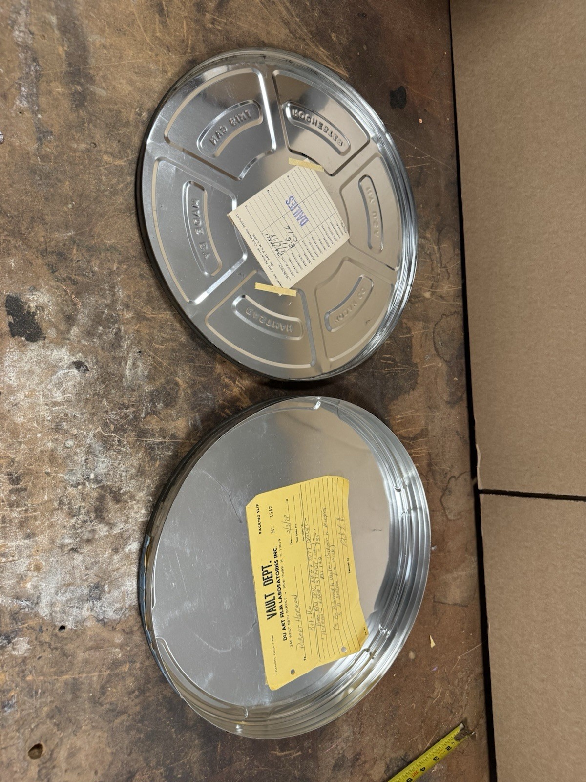 Vintage 35mm Film Cans Lot - 6 Kodak 2373 + 2 Large Similar Size Empty