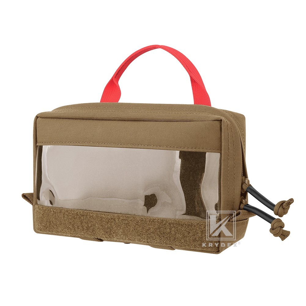 KRYDEX Clear Top Insert Bag Packing Organizer Coyote Brown for D3 Backpack Small