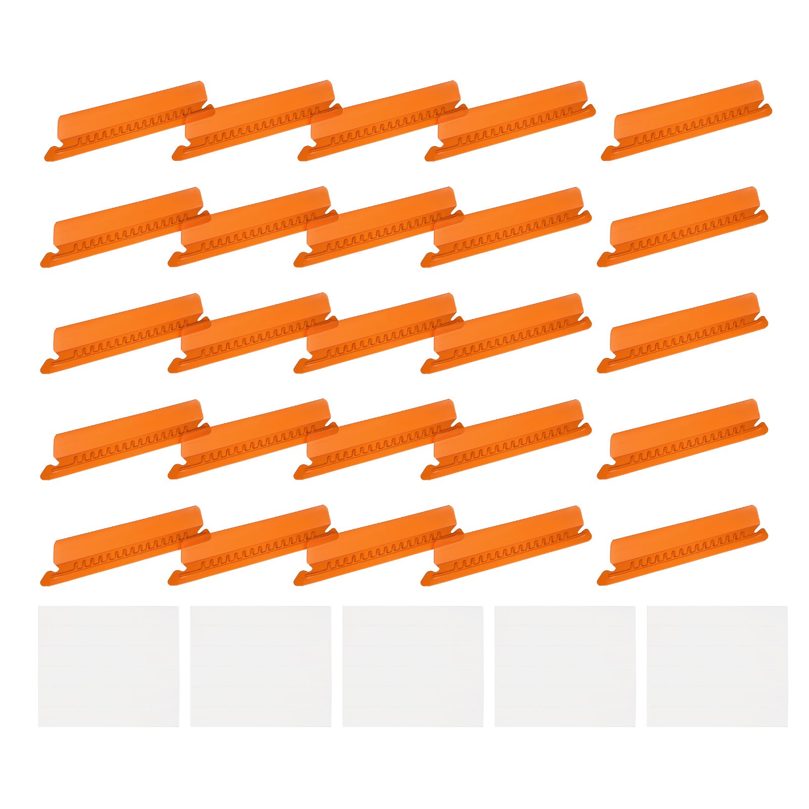 Hanging File Folder Tabs 4 Inch File Folder Tabs and Inserts Orange 50Pcs