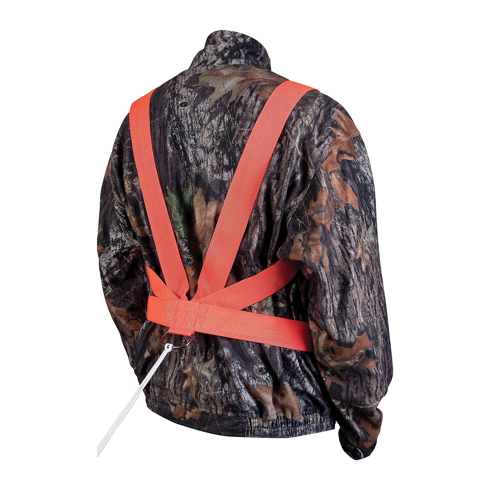 Orange Dual Harness Deer Drag Heavy Duty Web Shoulders Adjustable Waist Strap