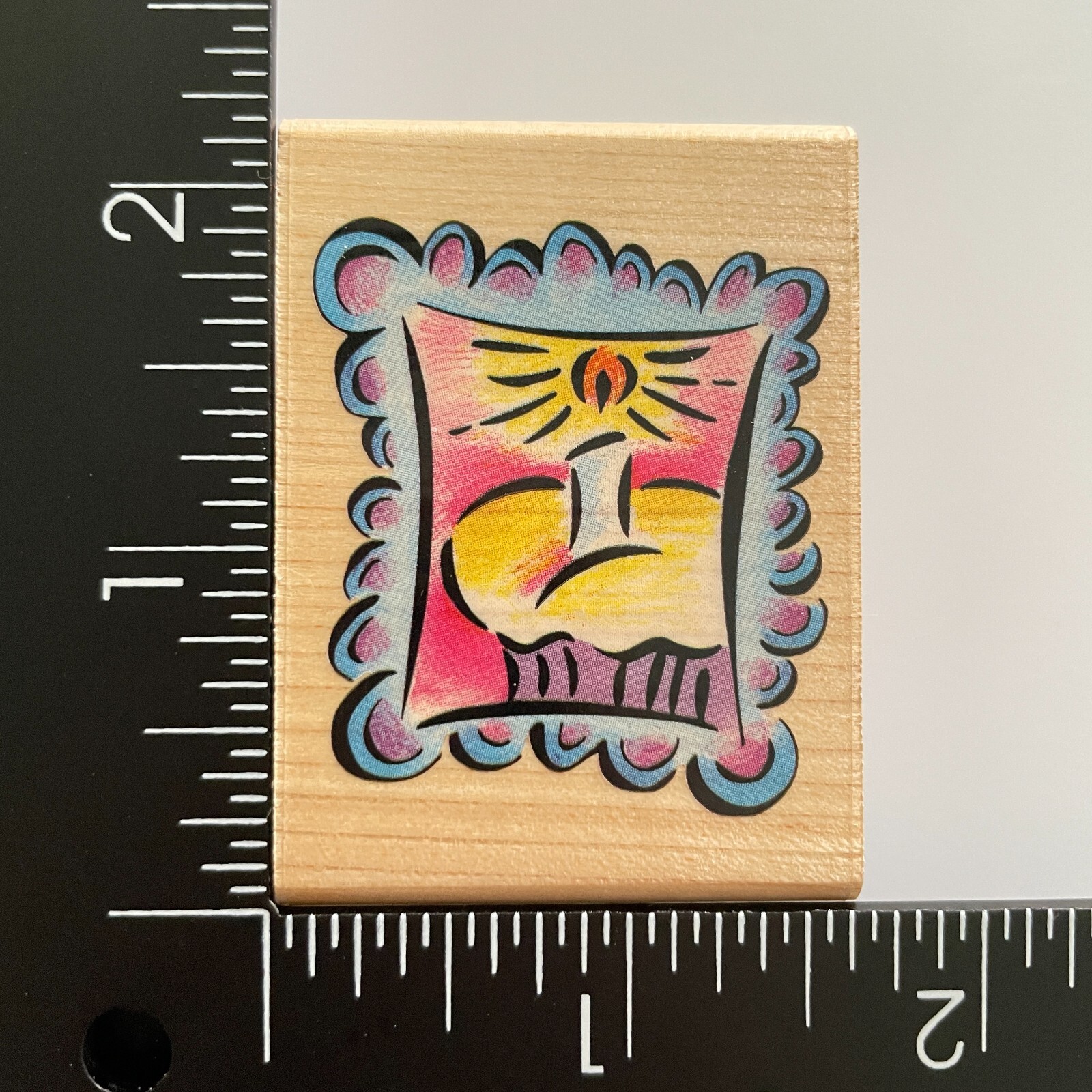 Rubber Stampede Happy Cupcake A2514D Wood Mounted Rubber Stamp