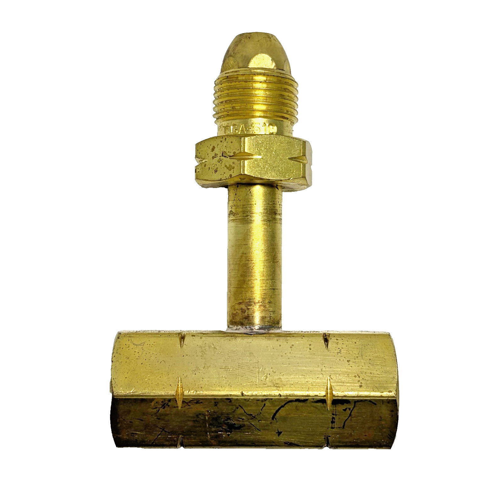 CGA 510 Acetylene Propane Brass Tee Fitting with Check Valve